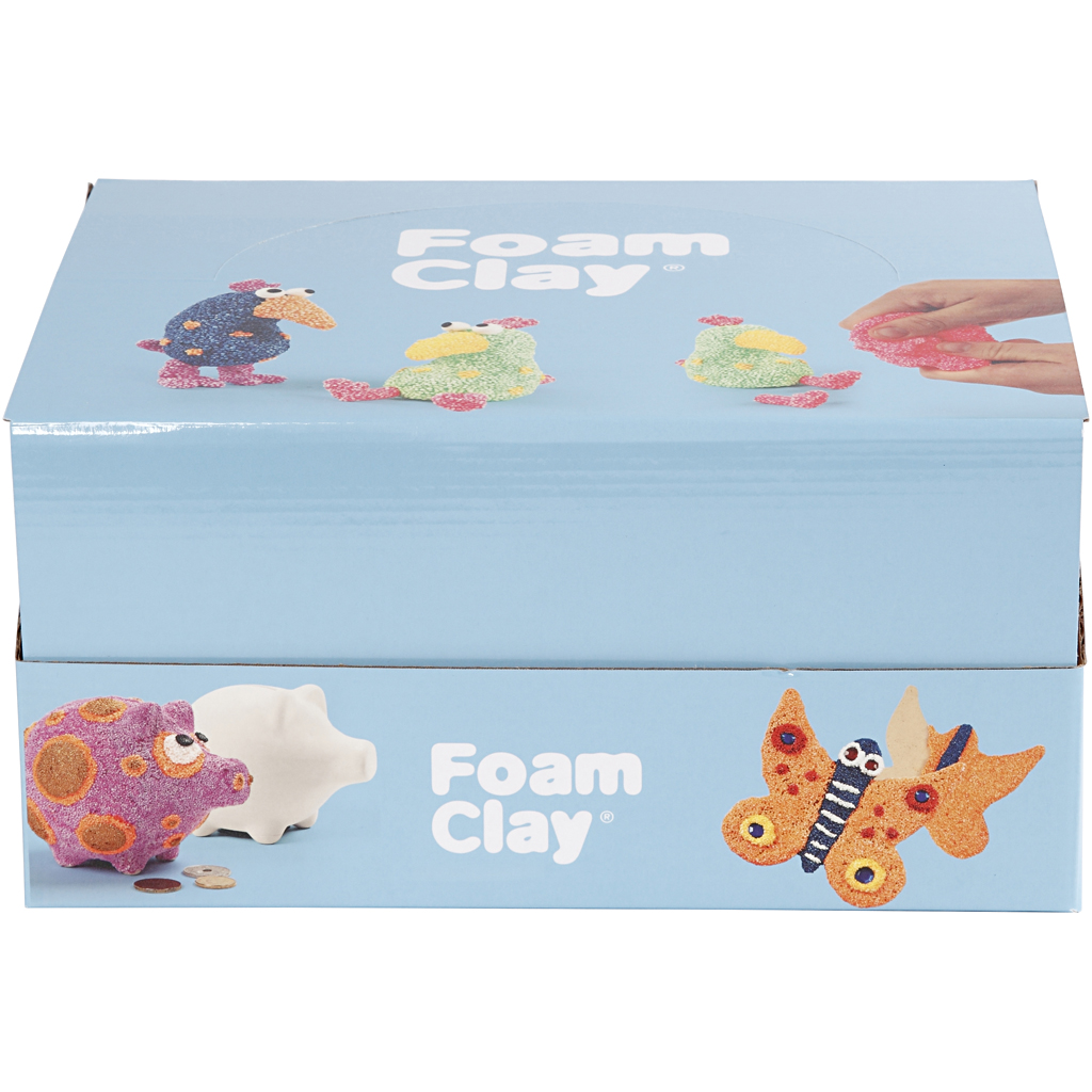 Modelleringsmateriale Creativ Company Foam Clay Glitter Farger Metallicfarger 12 Sett/1 Pk