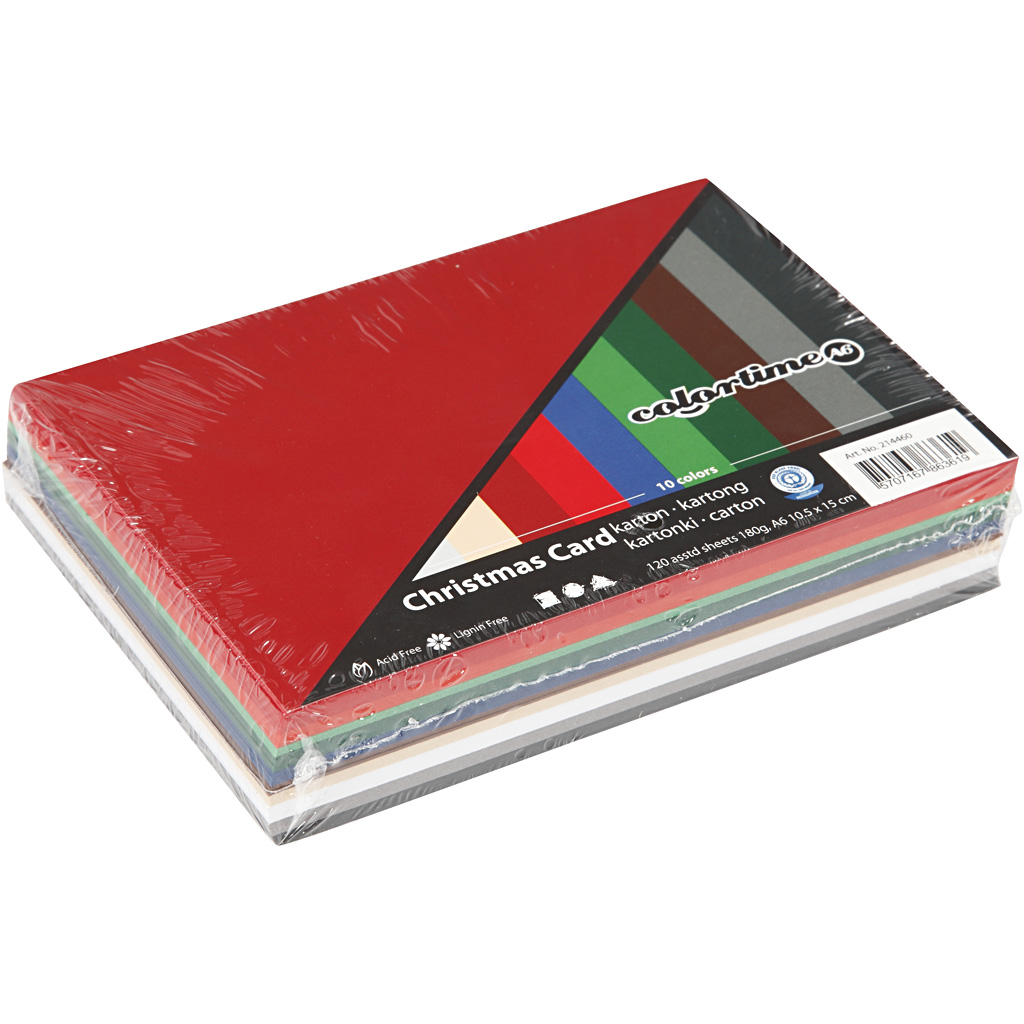 Julekartong Creativ Company Ass Farger A6 105x148 mm 1 Pk