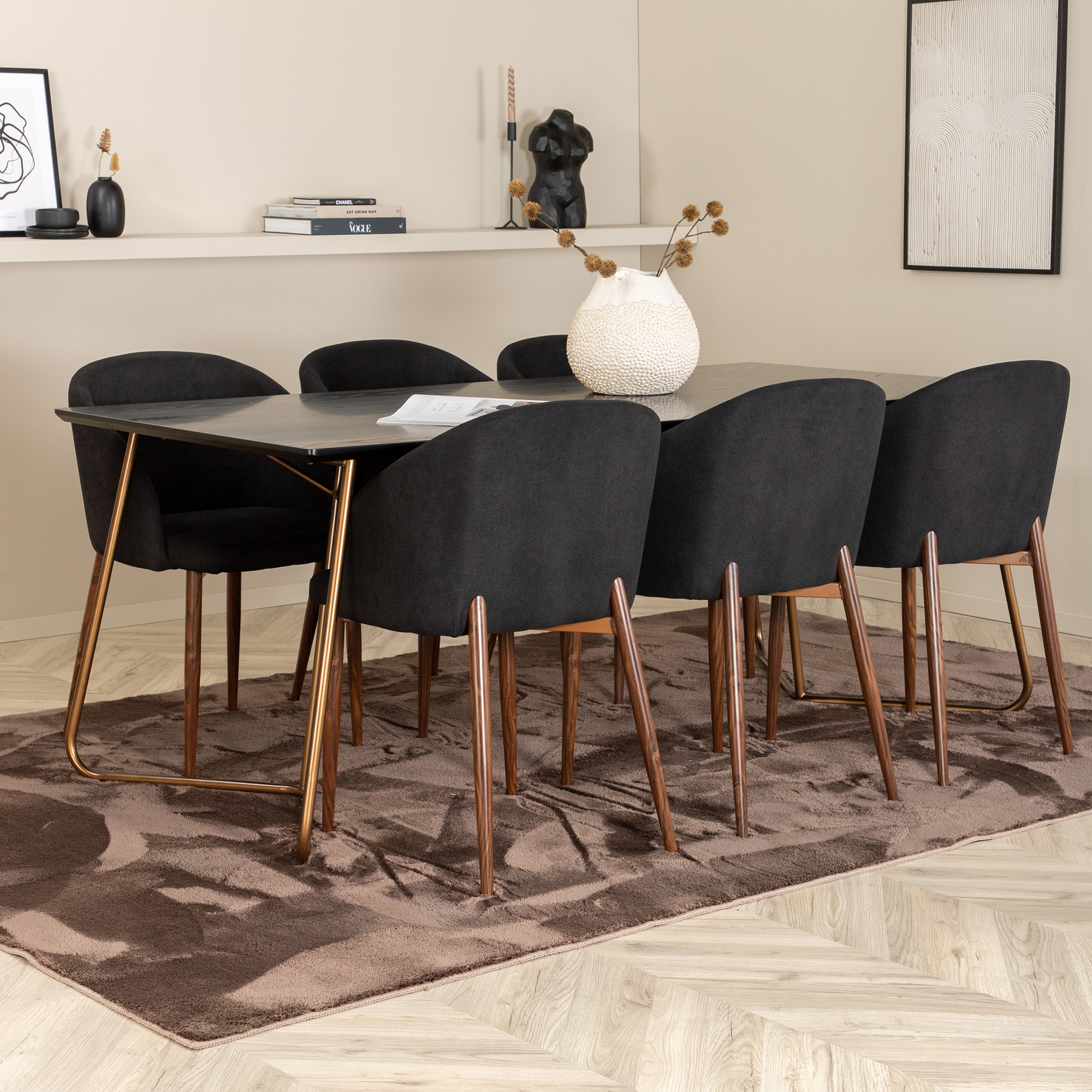 Spisegruppe Venture Home Annika med 6 Archie Stoler