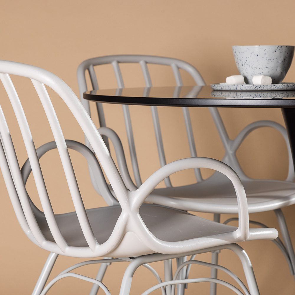 Spisegruppe Venture Home Glade Ø 100 cm med 4 Dyrön Stoler