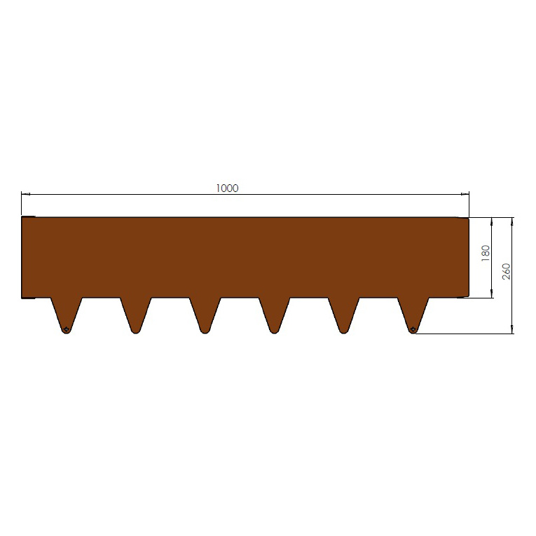 Kantbeskyttelse Skotte Garden 26x100 cm 4-pk
