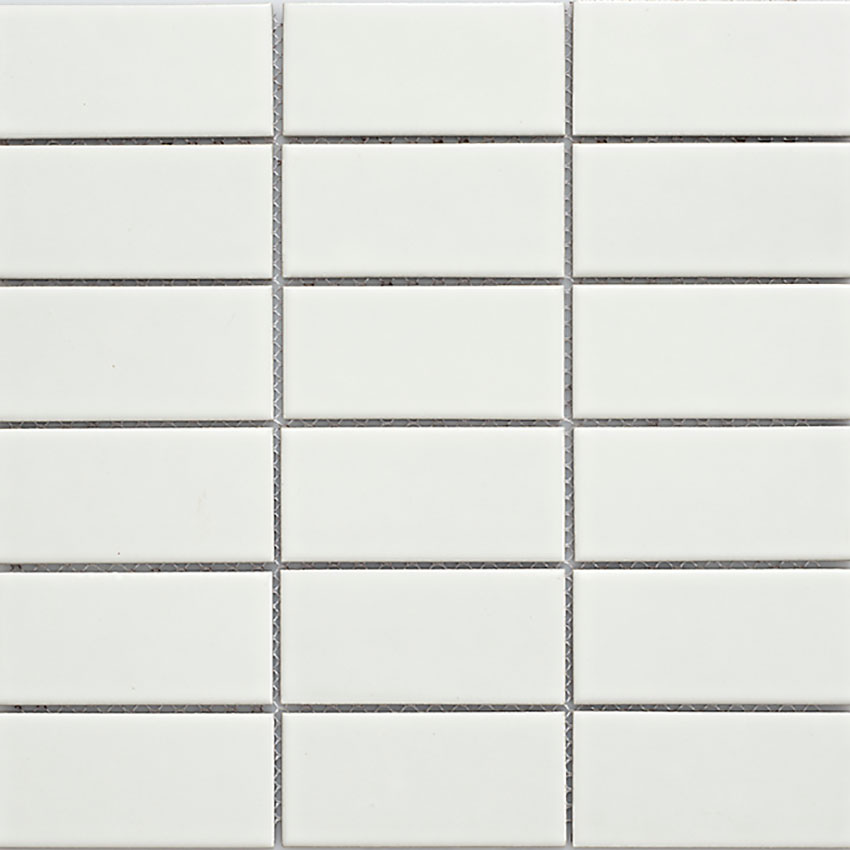 KlinkerMosaikk Arredo Titan Hvit Matt 5x10 cm