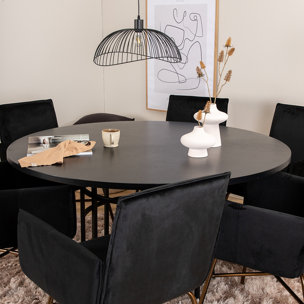 Spisegruppe furniture/fashion Copenhagen Ø140 cm med 6 Petra Stoler