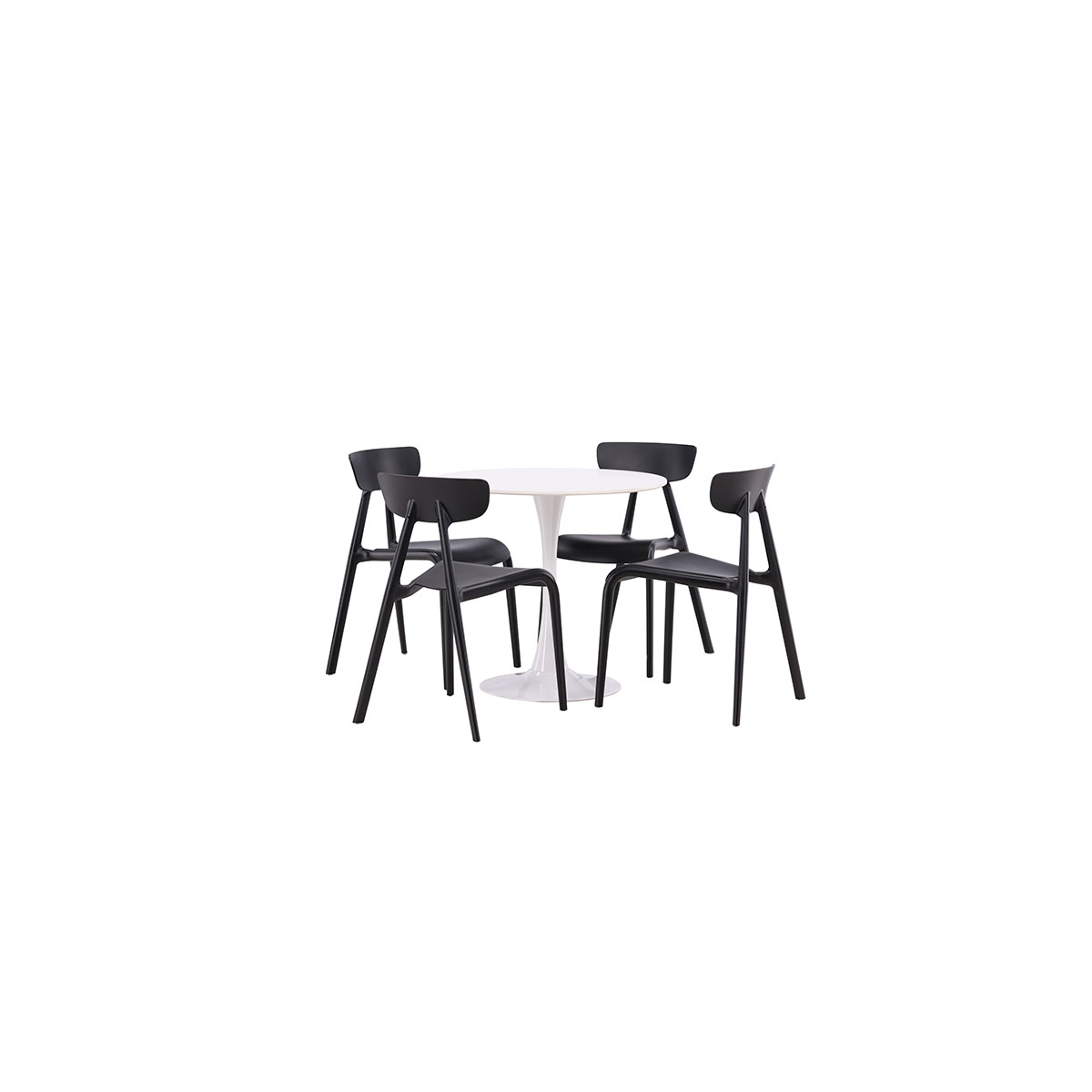 Spisegruppe Venture Home Hamden Ø80 cm med 4 Ursholmen Stoler