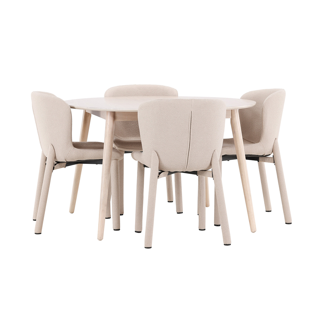 Spisegruppe Venture Home Flora Ø120 cm med 4st Astoria Spisestoler
