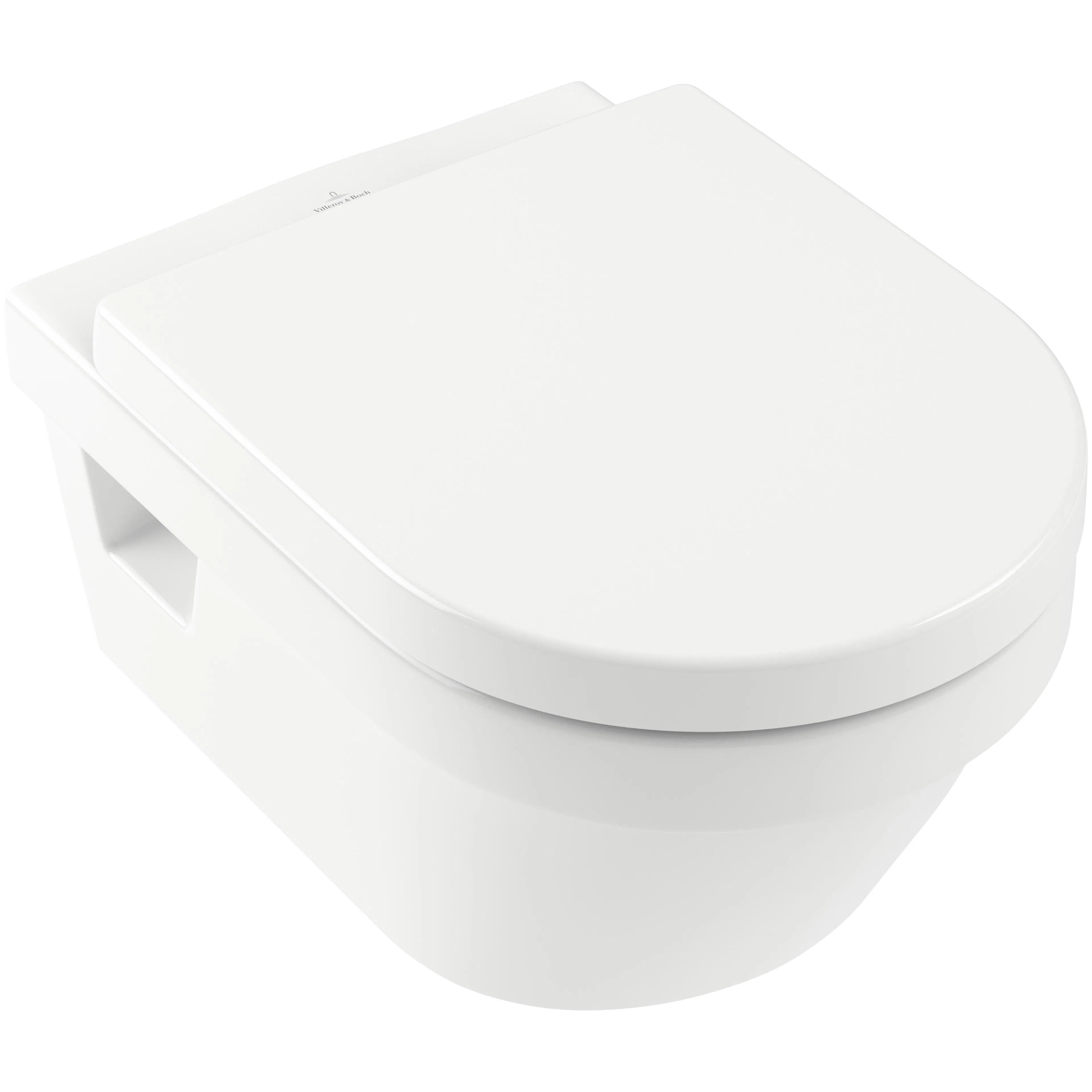 Vägghängd toalett Villeroy & Boch Architectura 5684HR01 Vit Alpin, utan Ceramic Plus med Toalettsits