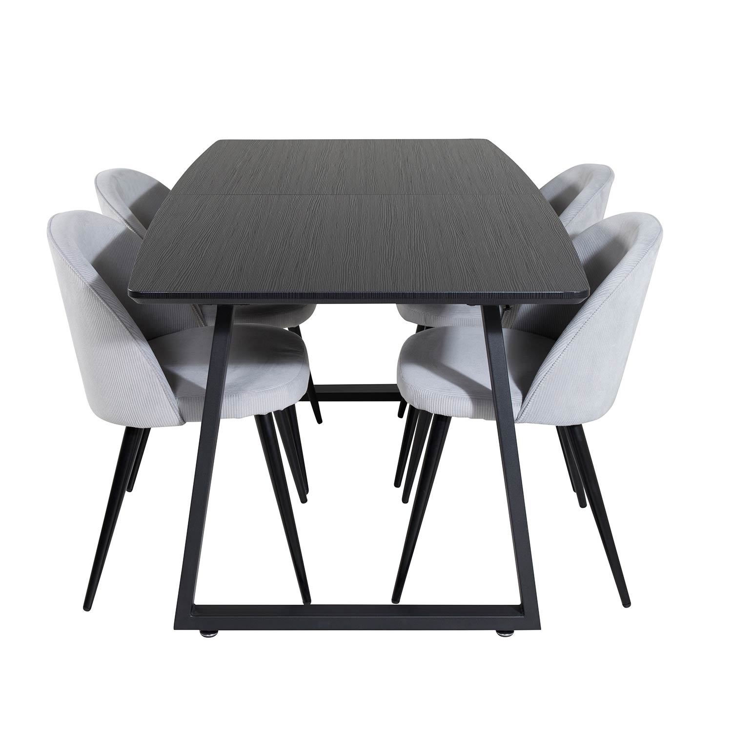 Spisegruppe Venture Home Ina med 4 Valentina Stoler Manchester