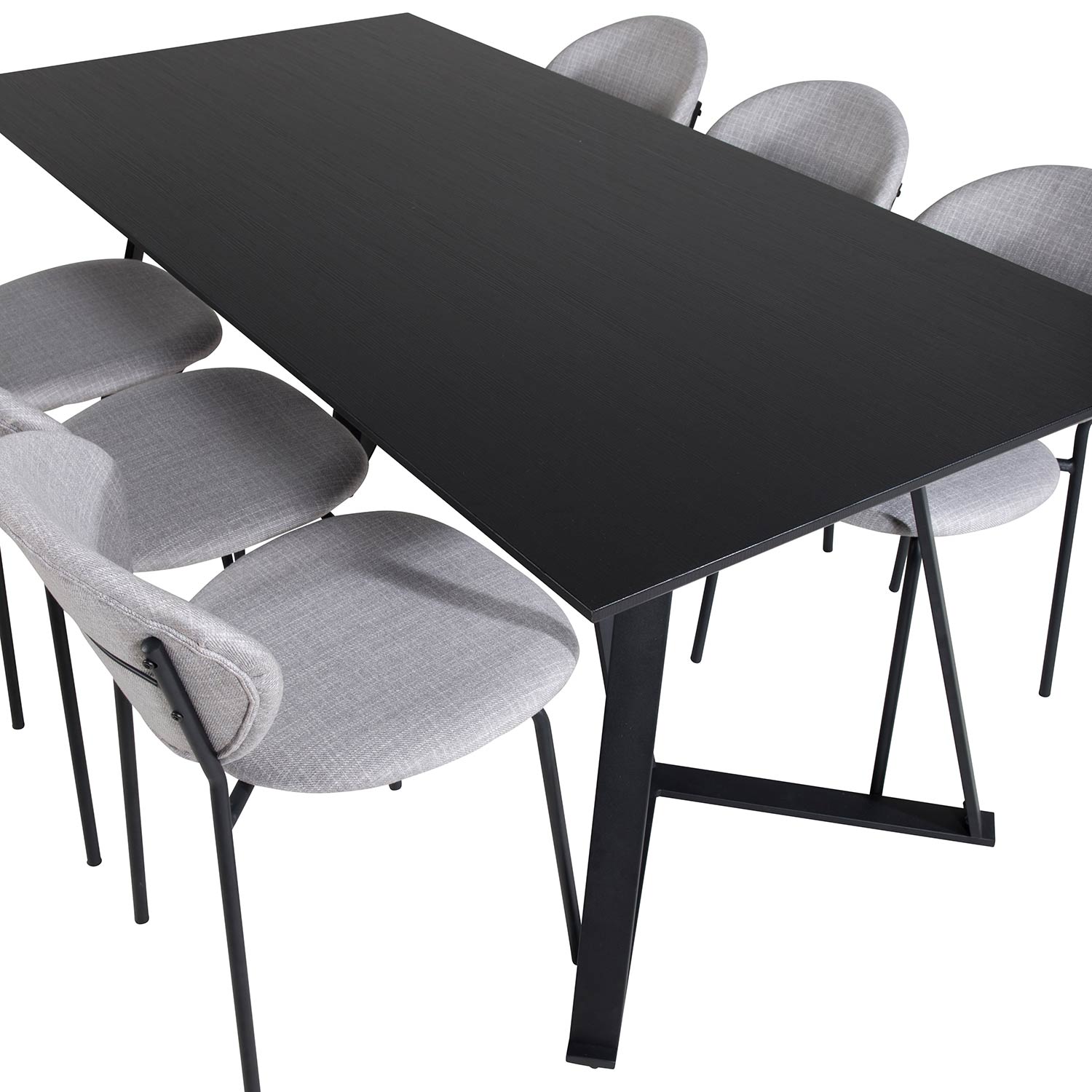 Spisegruppe Venture Home Madde med 6 Valor Stoler Polyester