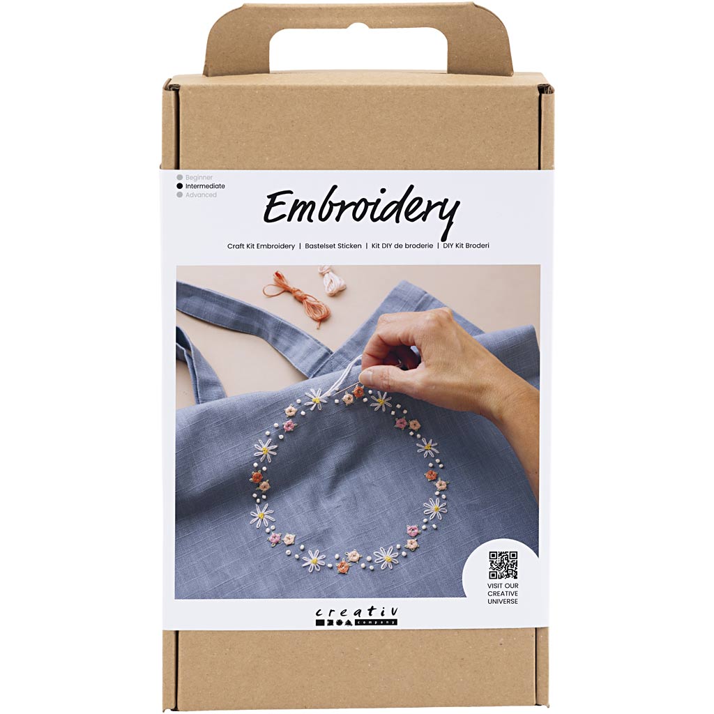Broderi Creativ Company DYI Kit Dueblå Tekstil