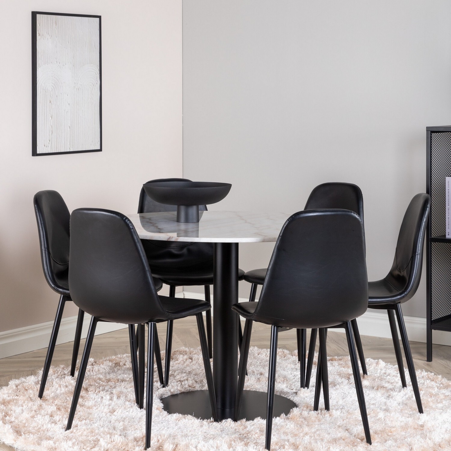 Spisegruppe Venture Home Estelle med 6 Pobbie Stoler