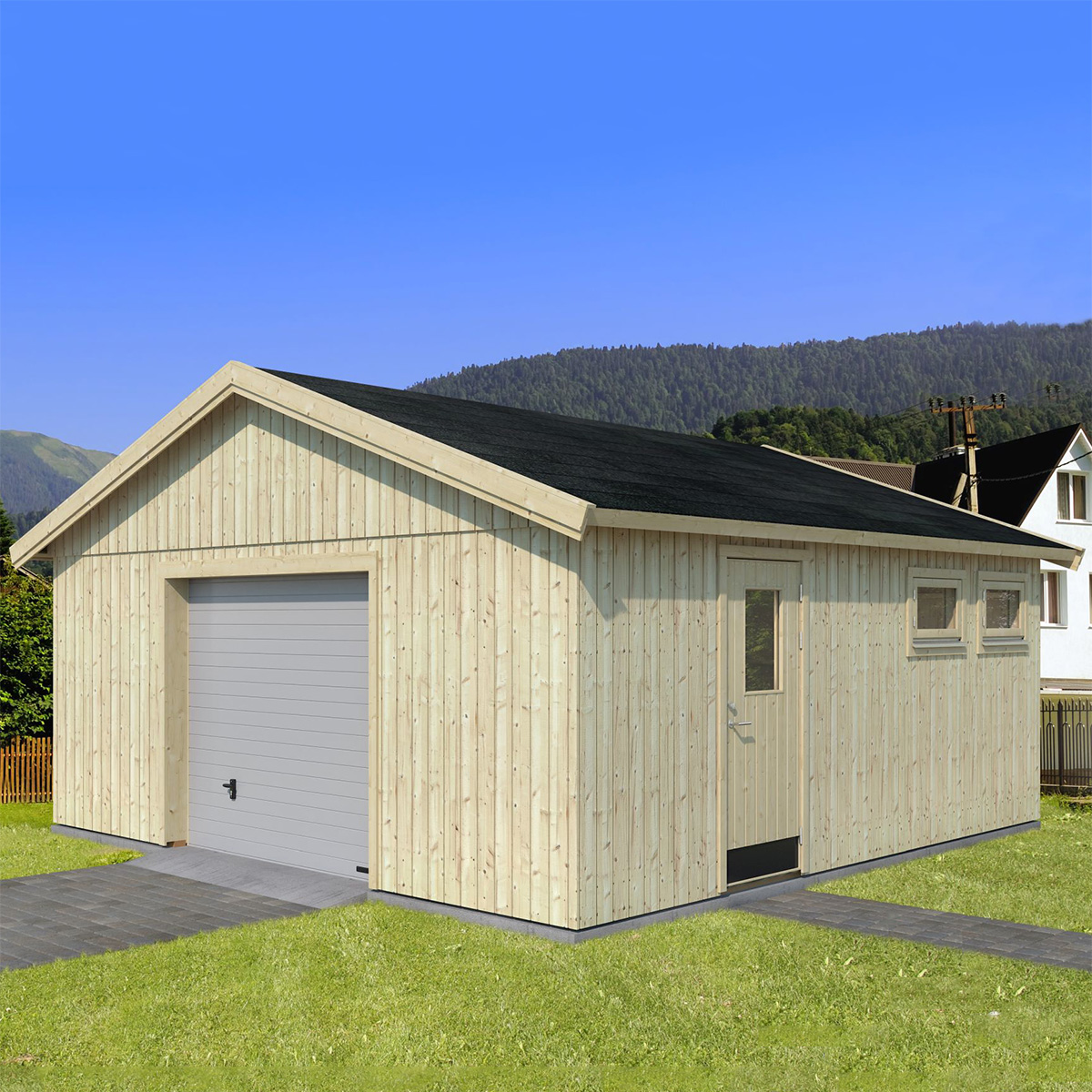 Garasje Palmako Andre 28,5 m2 m/Leddport