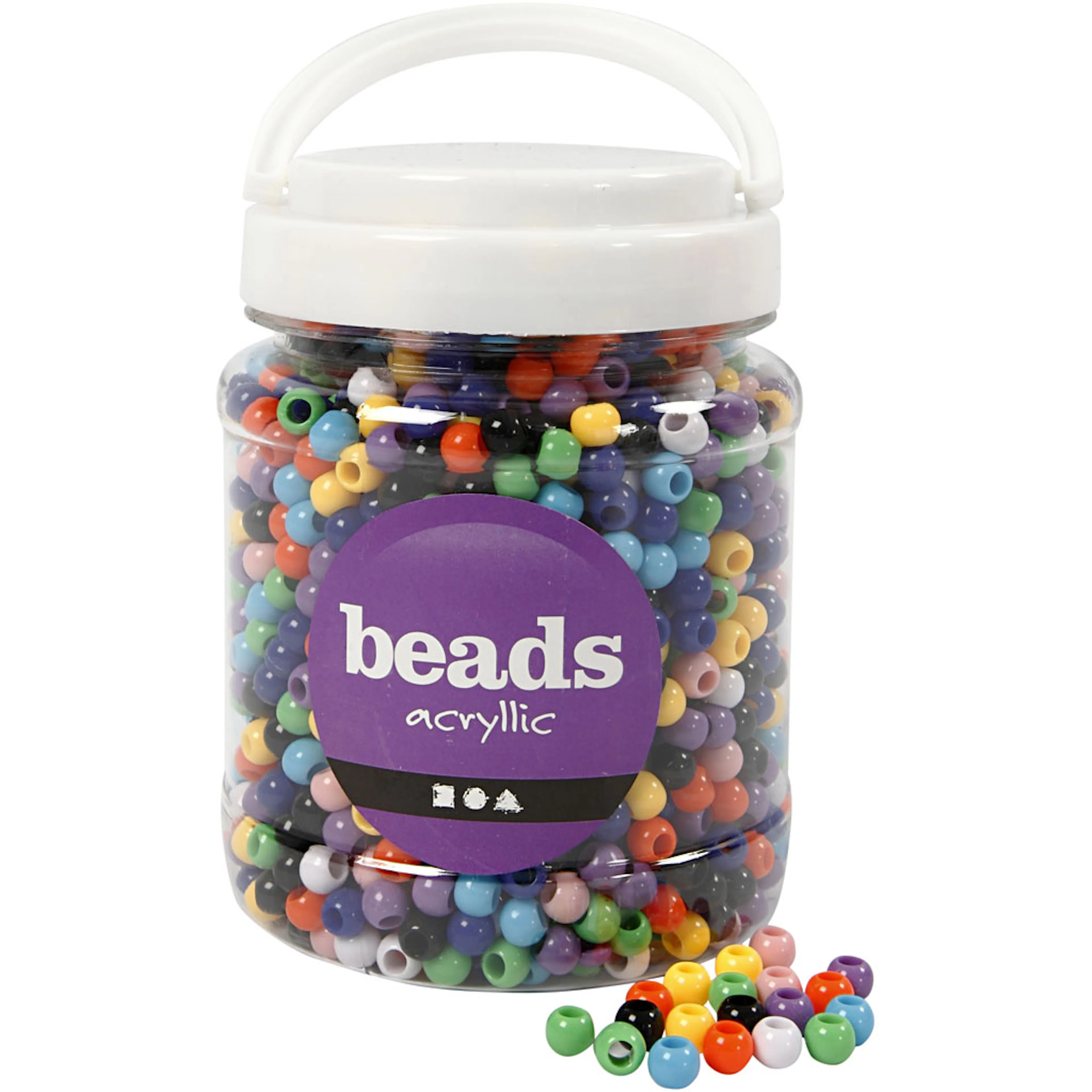 Kongomix Creativ Company Ass Farger Dia 8 mm Hullstr 4 mm 700 ml/1 Pk