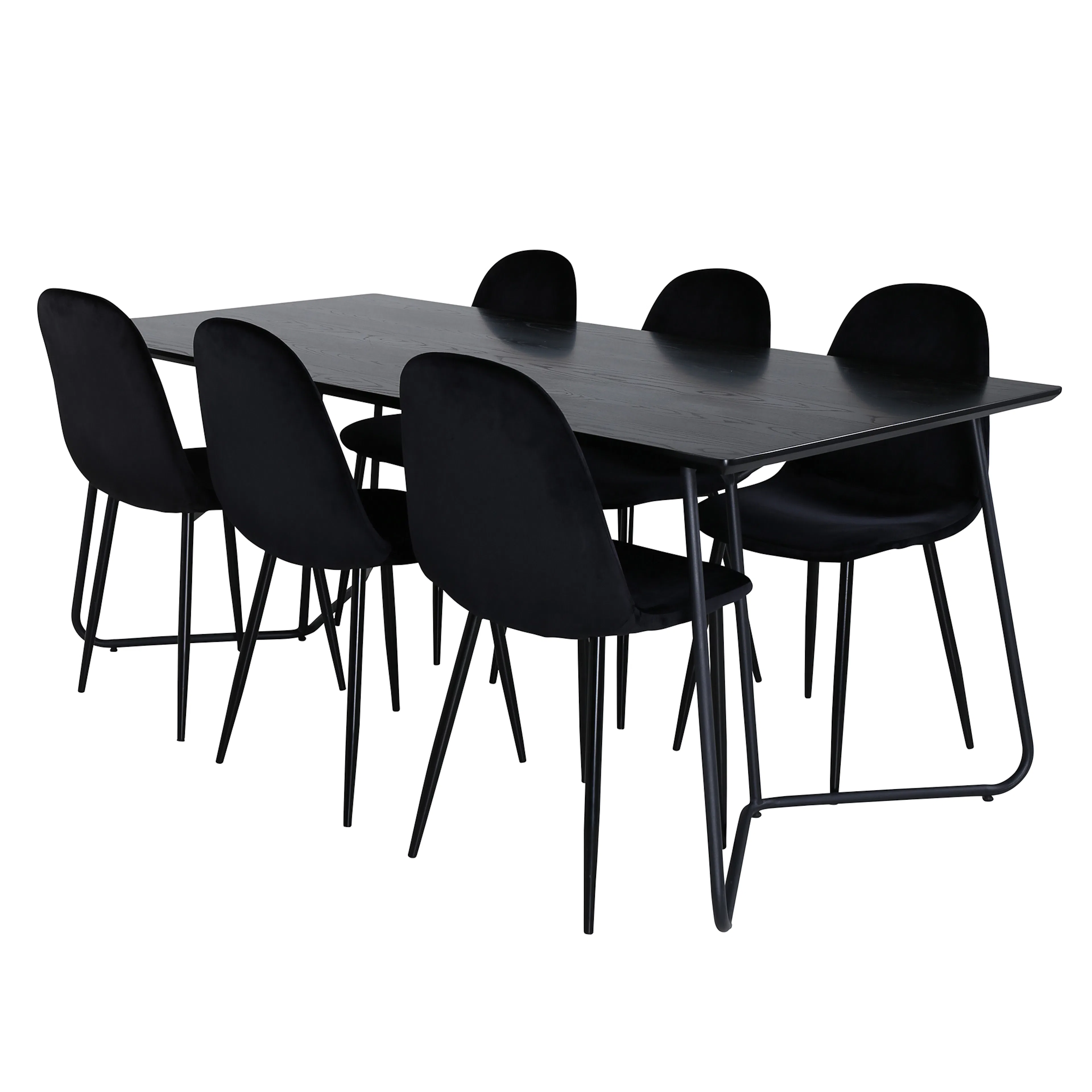 Spisegruppe Venture Home Annika med 6 Pobbie Stoler Fløyel