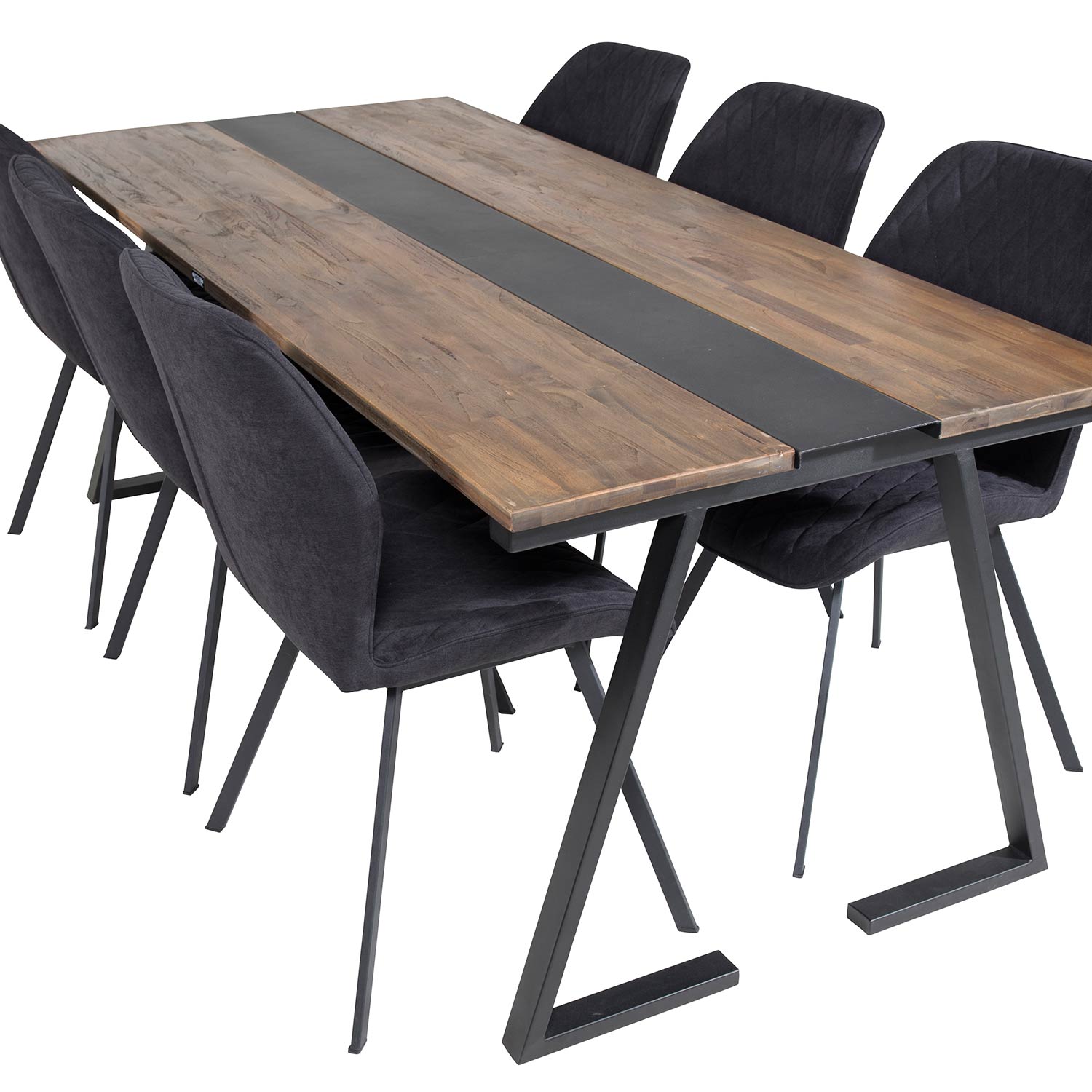 Spisegruppe Venture Home Jane med 6 Geneva Stoler