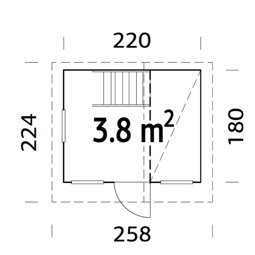 Lekehus Palmako Tom 3,8 m2