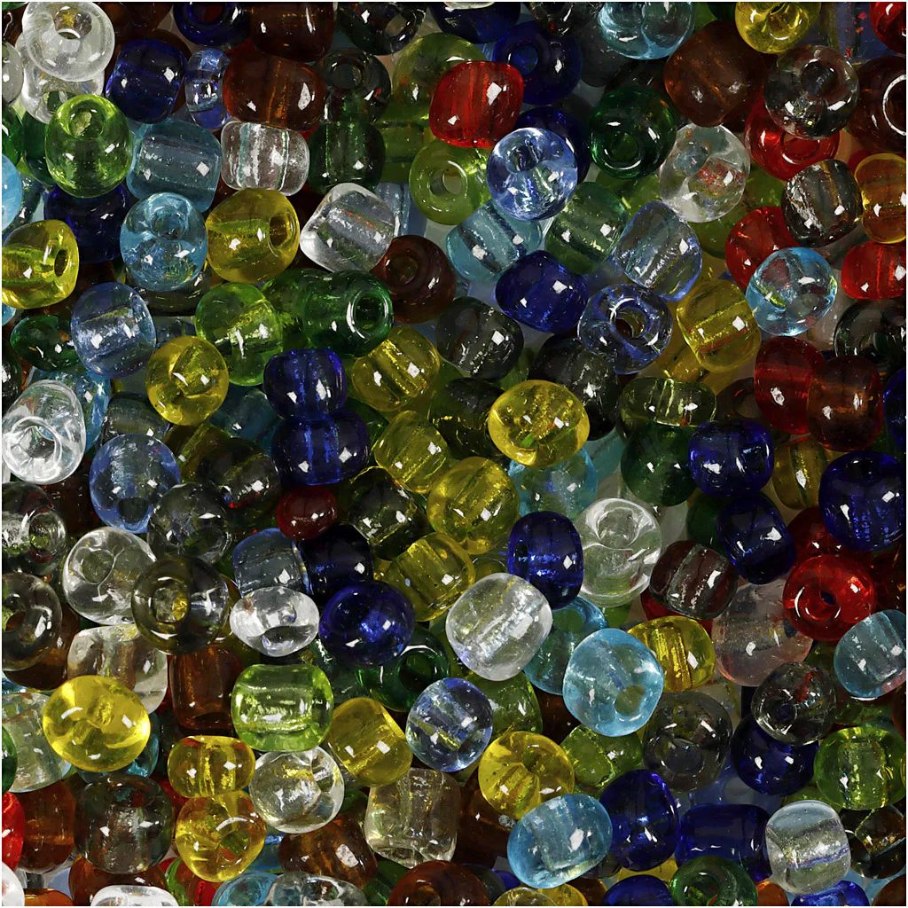Rocaillesperler Creativ Company Blank Transparent D4 mm Str 6/0 Hullstr 0,9-1,2 mm 130 g/1 Pk