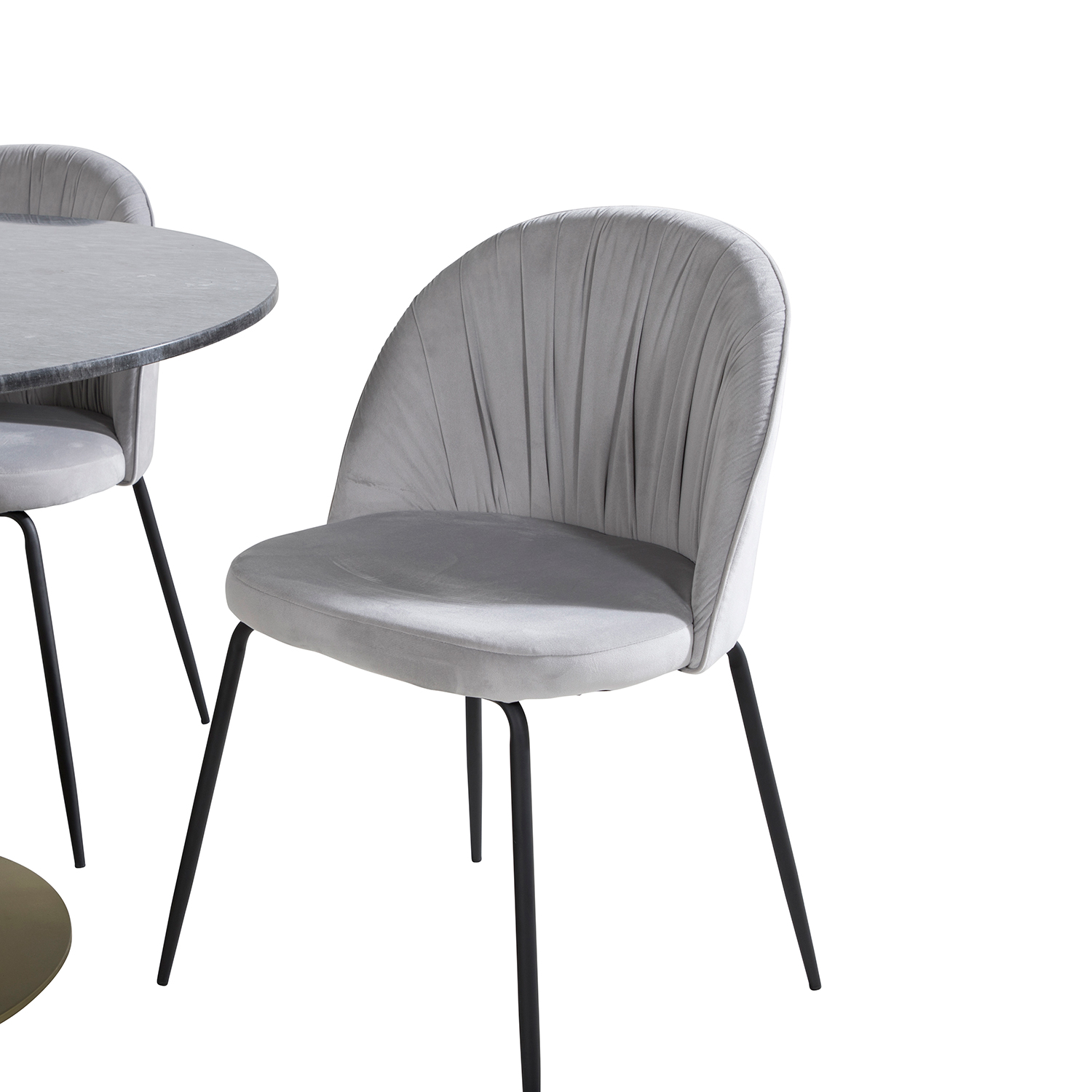 Spisegruppe Venture Home Estelle med 4 Wrigley Stoler Fløyel