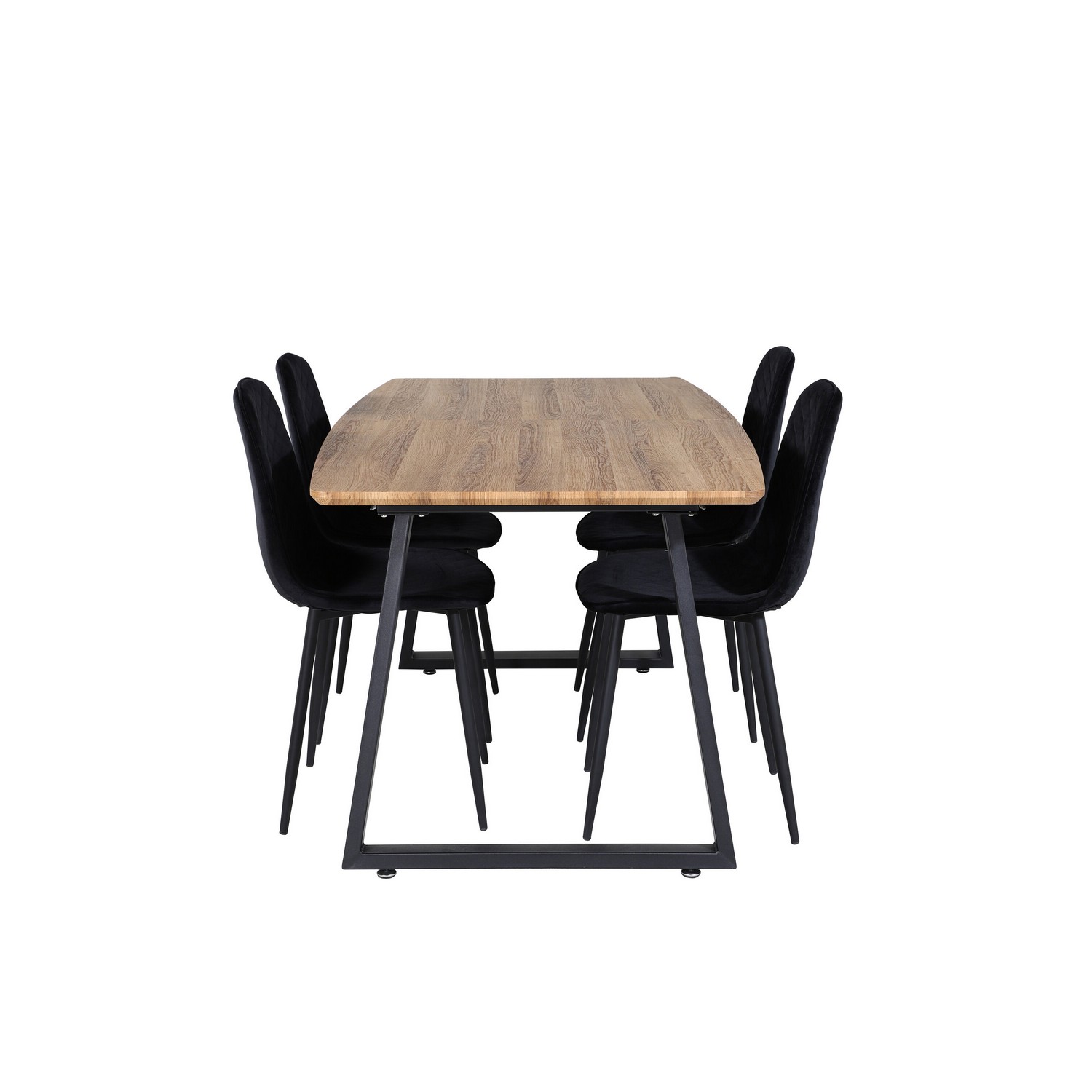 Spisegruppe Venture Home Ina med 4 Phoi Stoler Fløyel