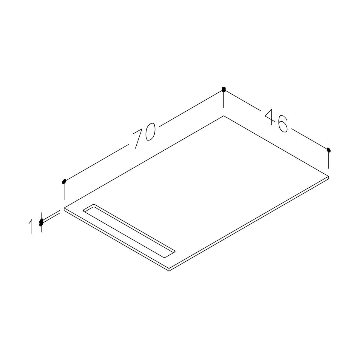 Benkeplate 70 HPL med håndkleholder, sandfarget Sand, LxB: 700x460 mm