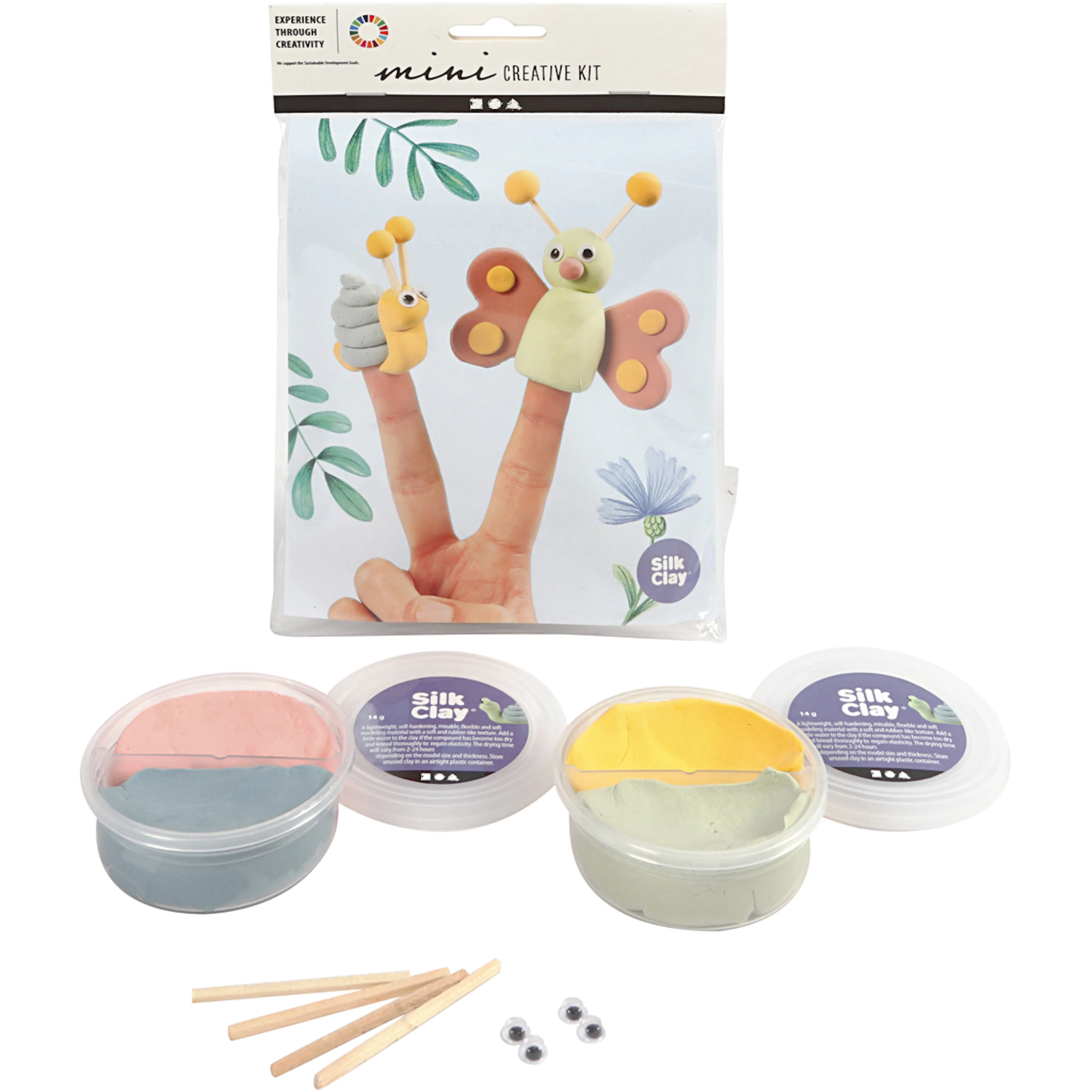 Materiellsett Creativ Company Mini DIY Kit Fingerdukker 1 Sett