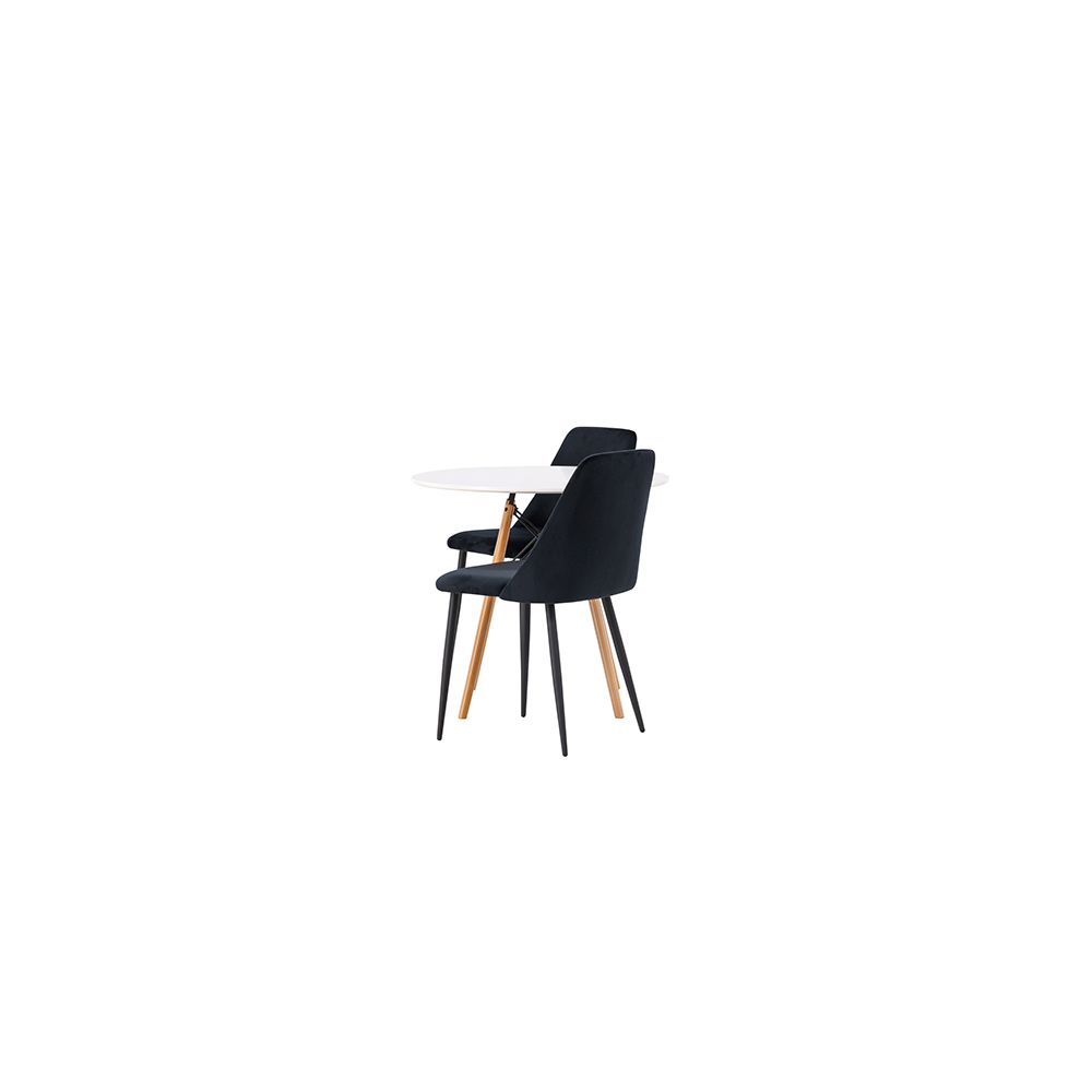 Spisegruppe Venture Home Danburi Ø60 cm med 2 stk Night Stoler