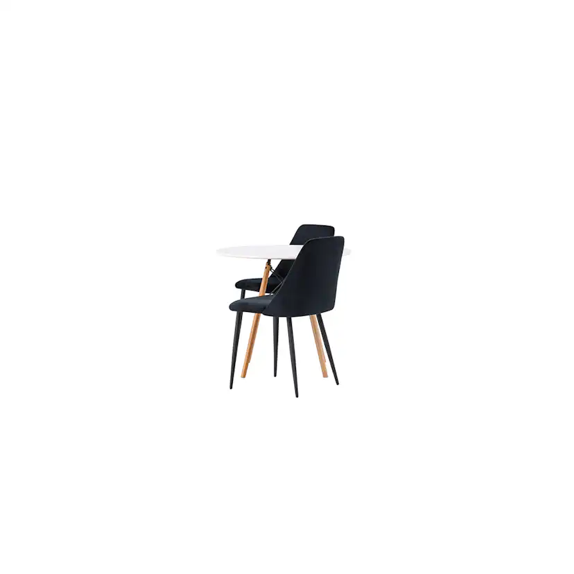 Spisegruppe Venture Home Danburi Ø60 cm med 2 stk Night Stoler