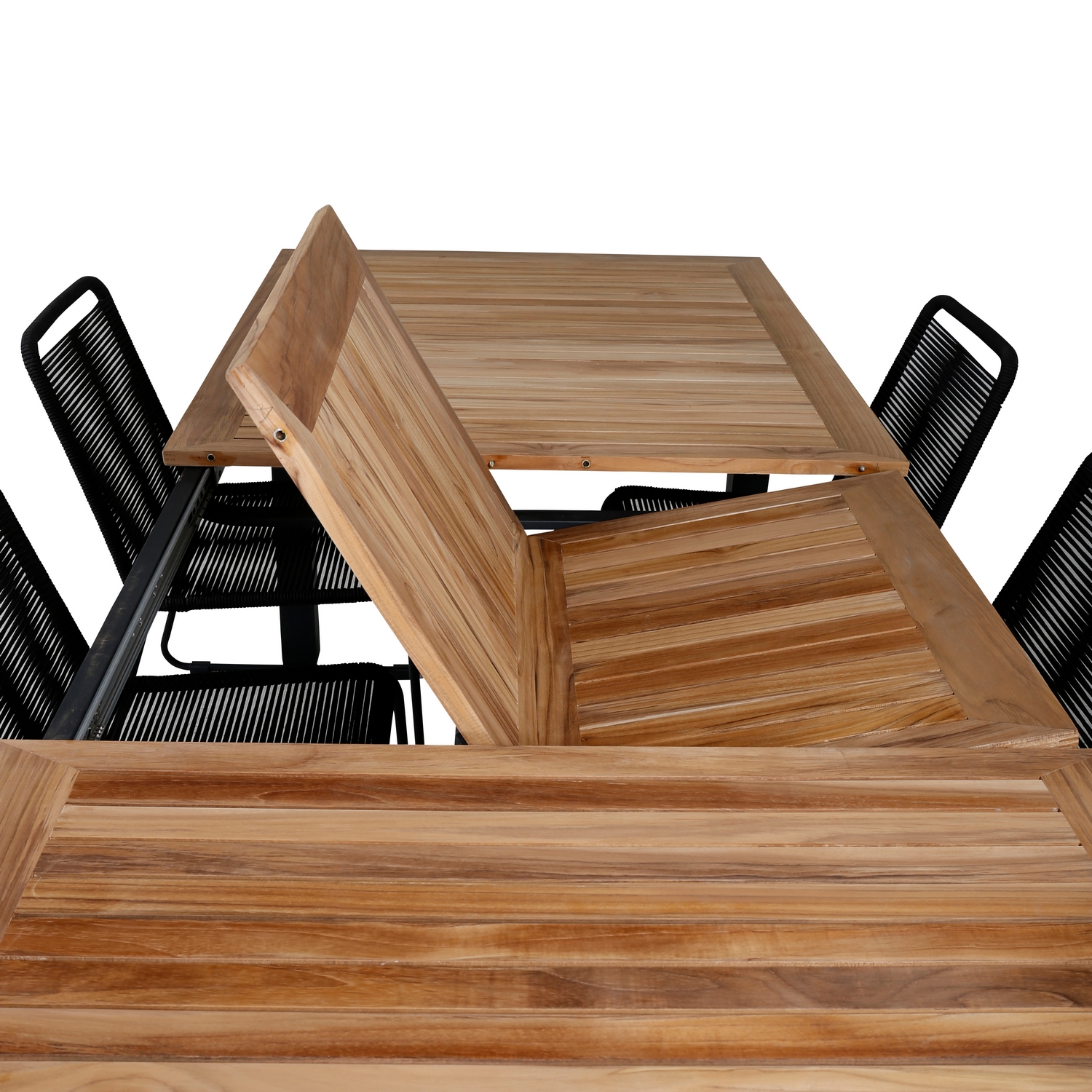 Spisegruppe Venture Home Perla 224 med 6 Leon Stablebare Spisestoler