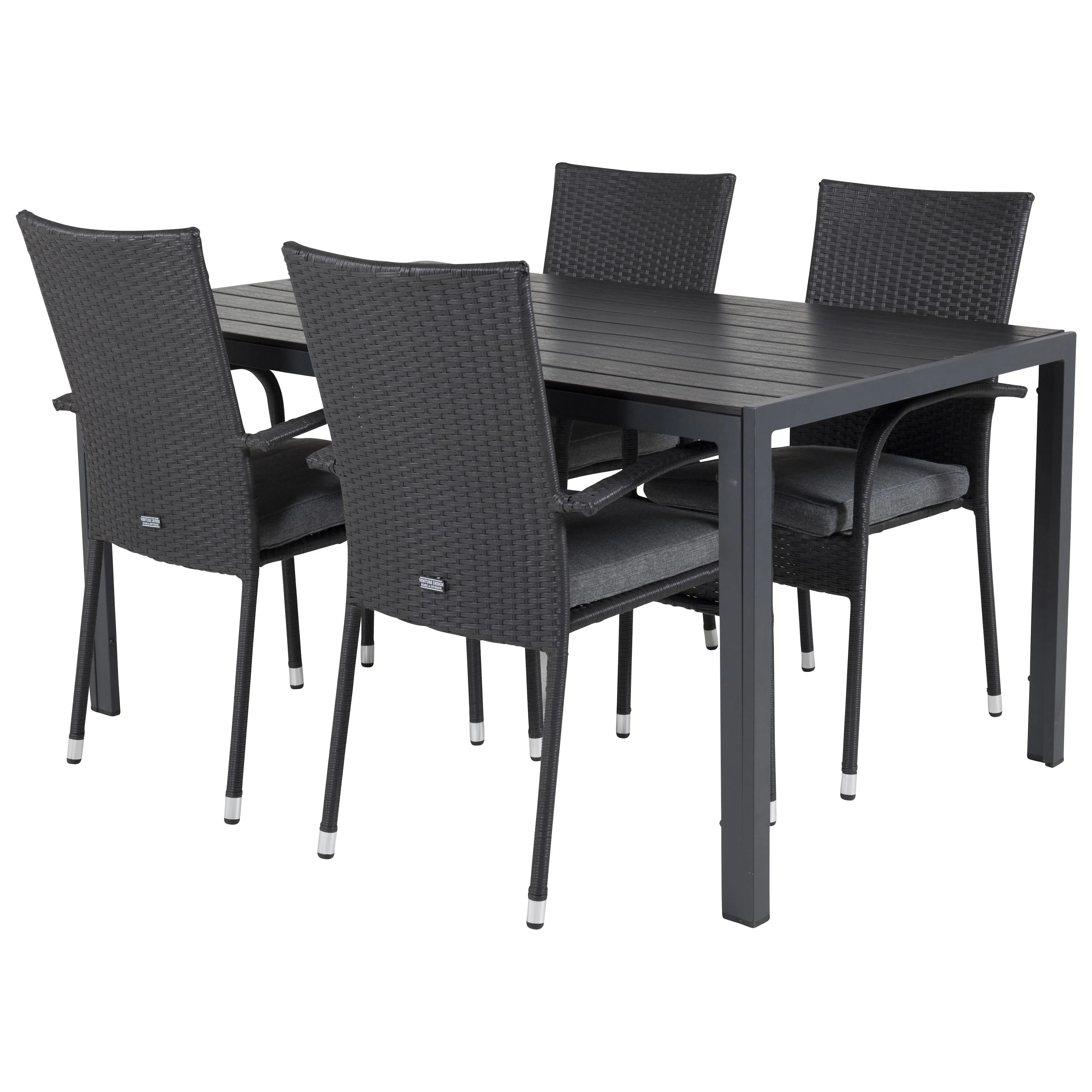 Spisegruppe Venture Home Bront 150 med 4 Asta Stoler