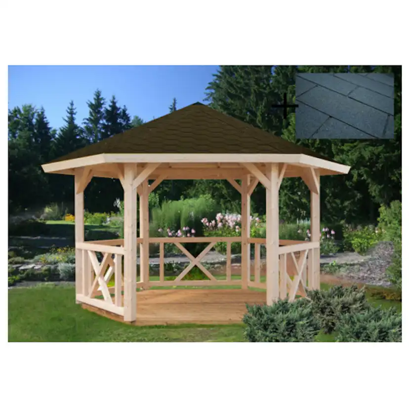Paviljong Palmako Betty 9,9 m2 med Takshingel