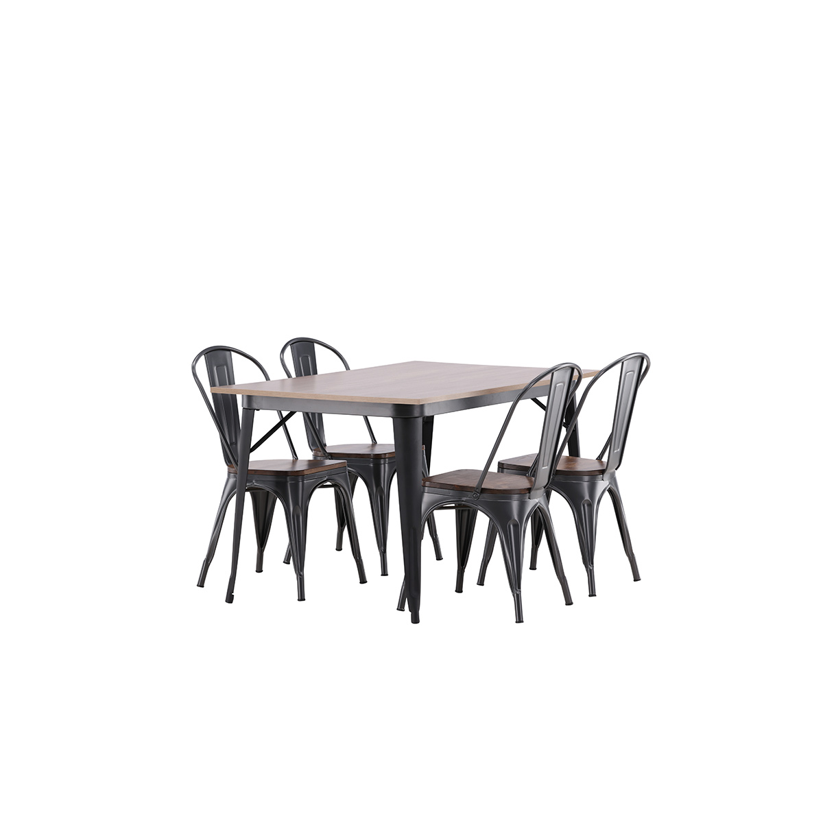 Spisegruppe Venture Home Tempe med 4 Tempe Stoler