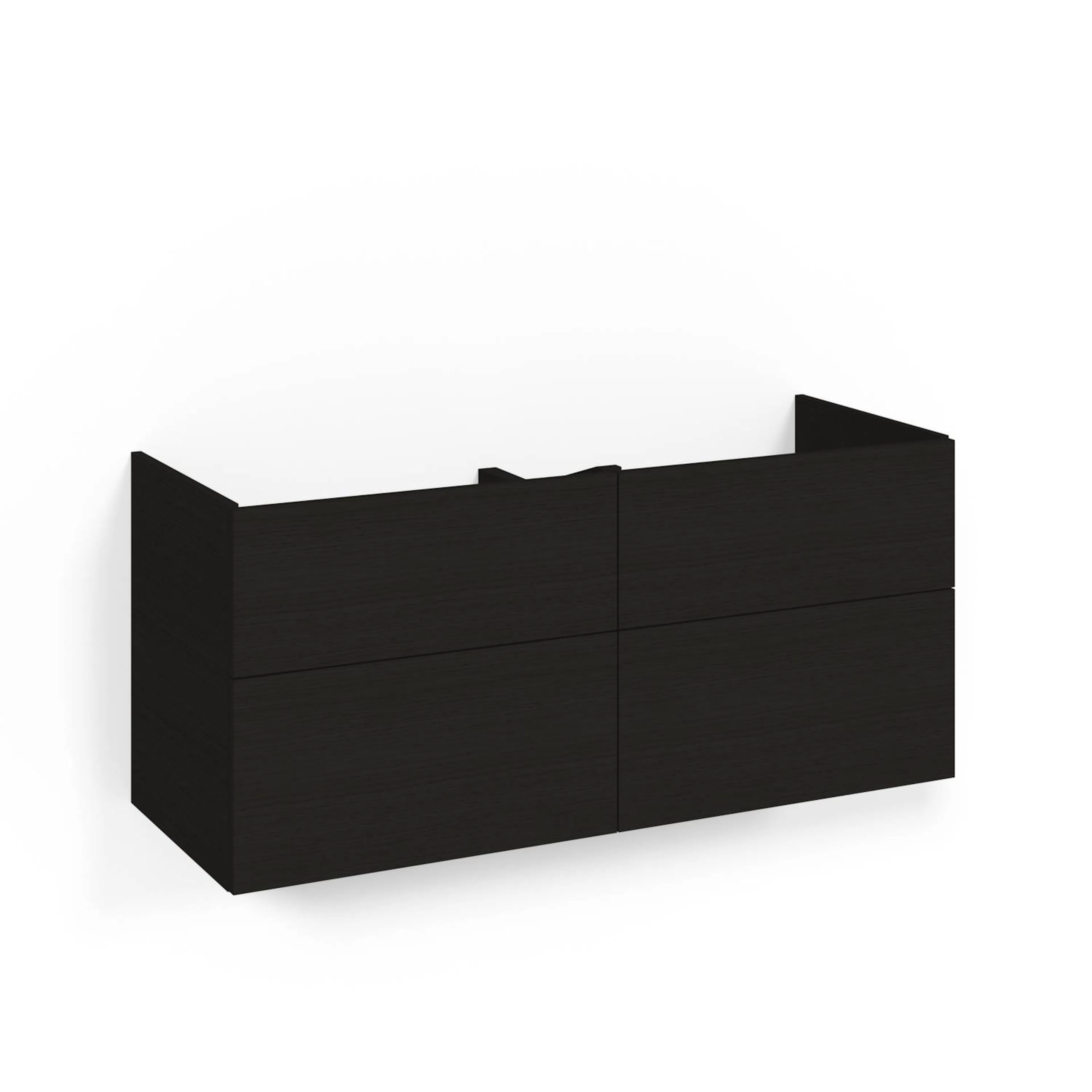 Crown Ud. 120x45D Sv.Ek 4L Pla Bredd: 1200, Svart Ek, Handtag: Nej