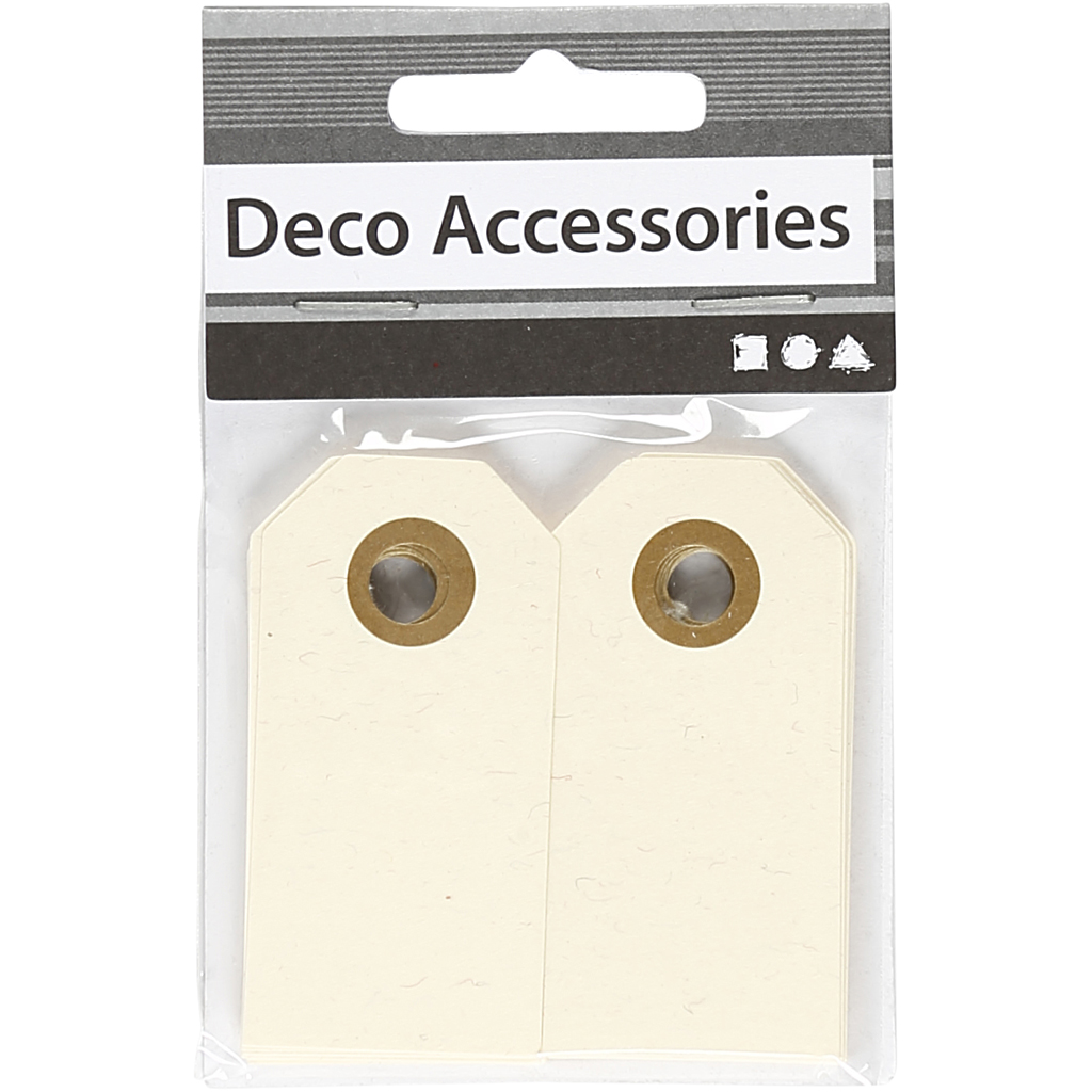 Manillamerker Creativ Company Str 3x6 cm Beige 30 Stk/1 Pk