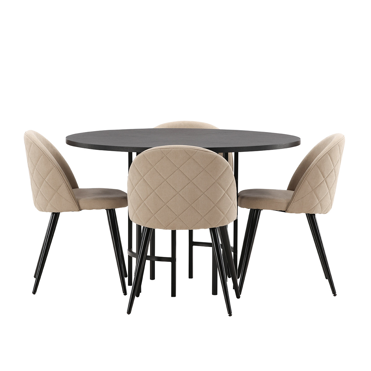 Spisegruppe Venture Home Copenhagen med 4 Velvet Stitches Stoler