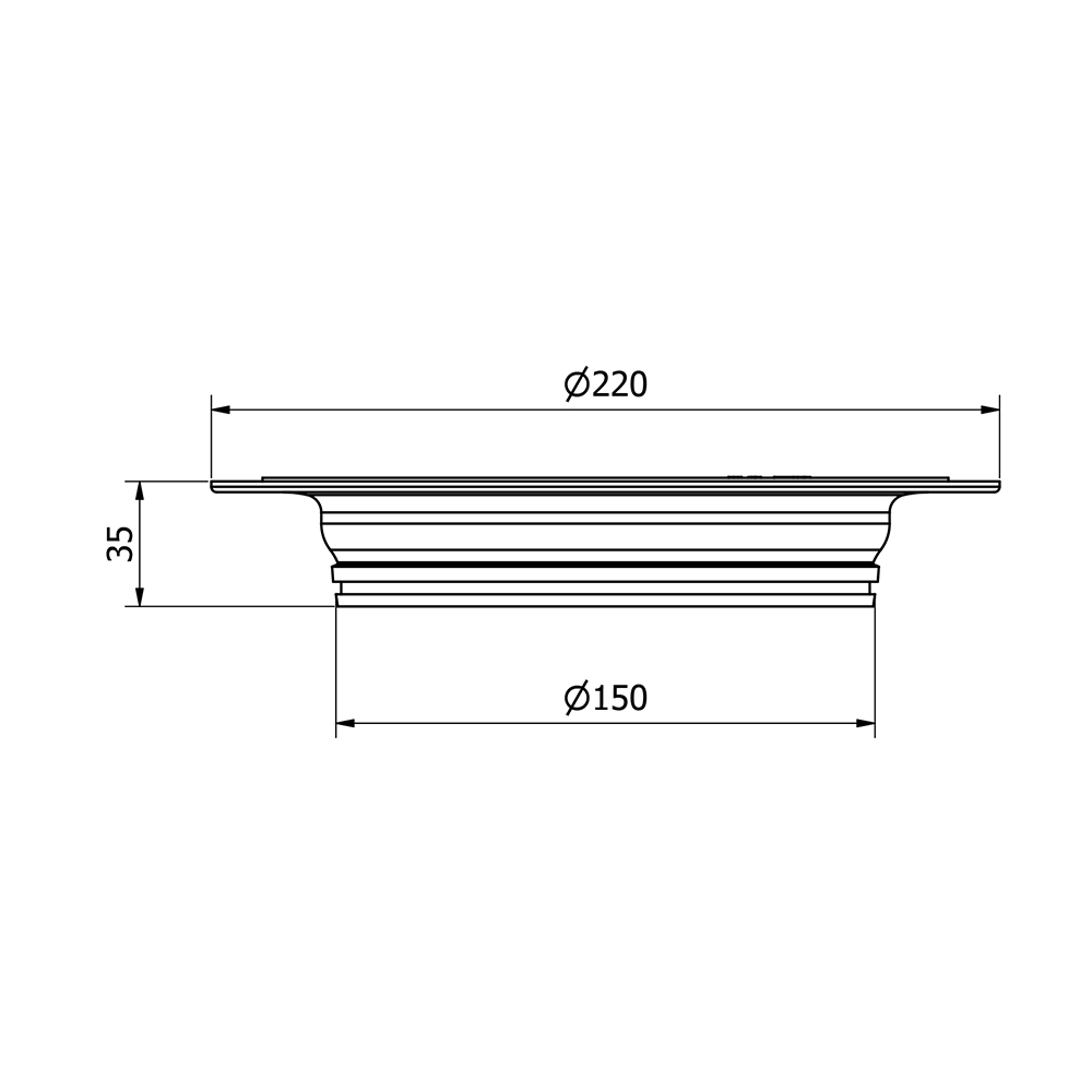 Förhöjningsring Purus Ø150