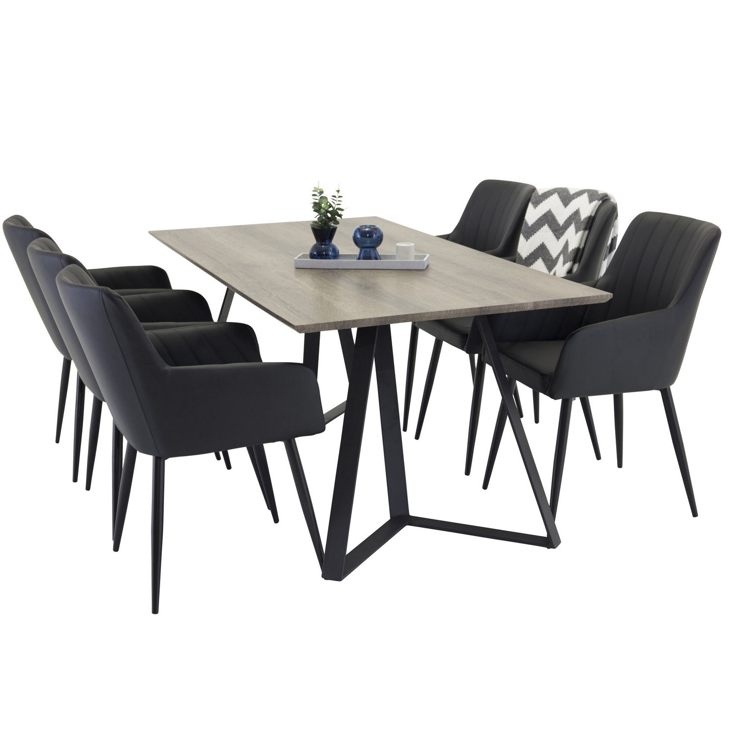 Spisegruppe Venture Home Marina med 6stk Comfort Stoler