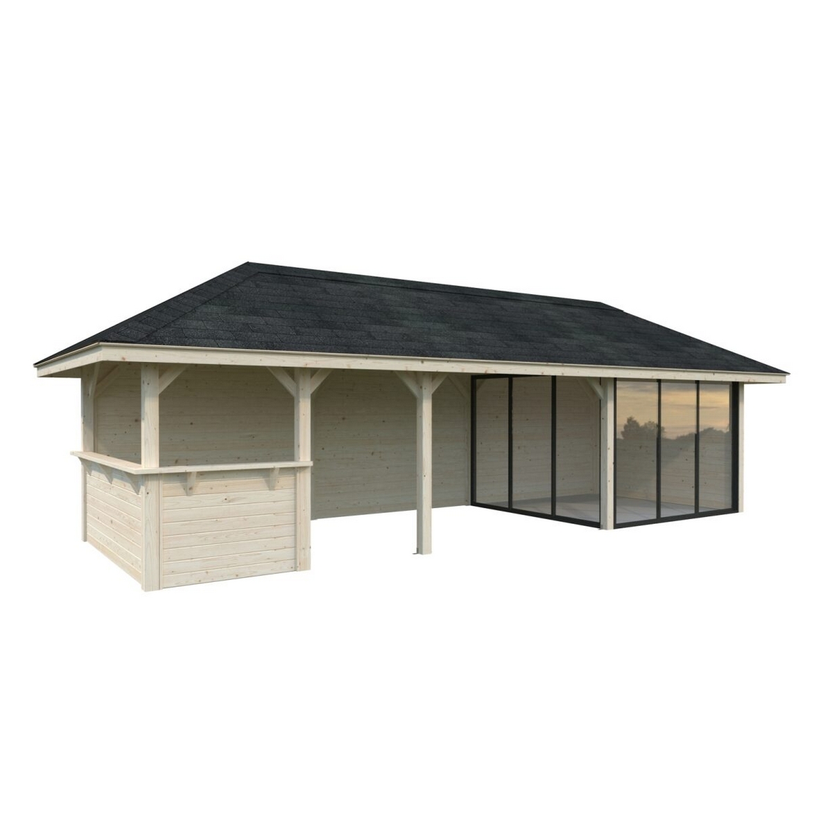 Hagestue Palmako Bianca 24,9 m2 Sett 215 Slide
