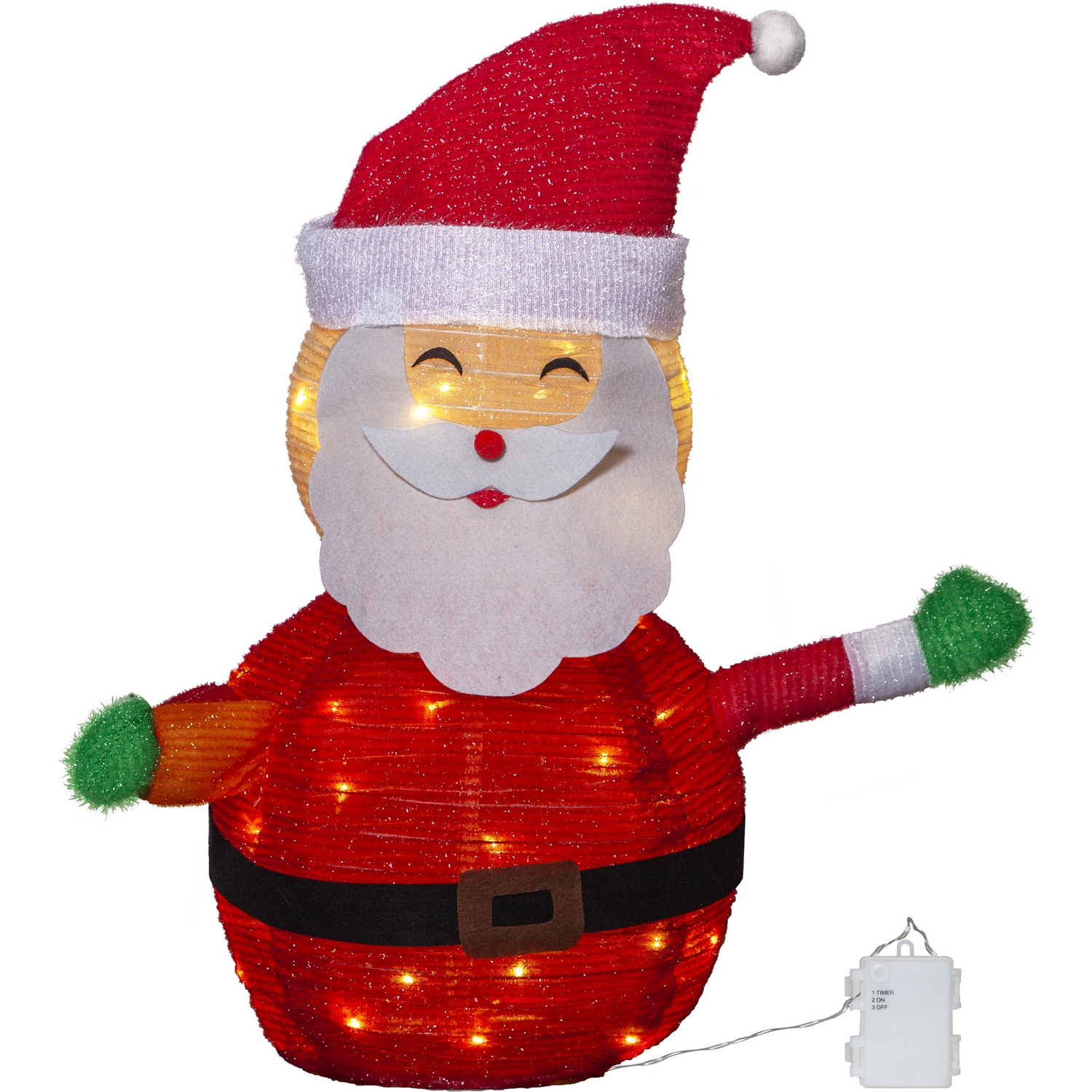 Dekorasjonsfigur Star Trading Tecid Julenissen 70 cm
