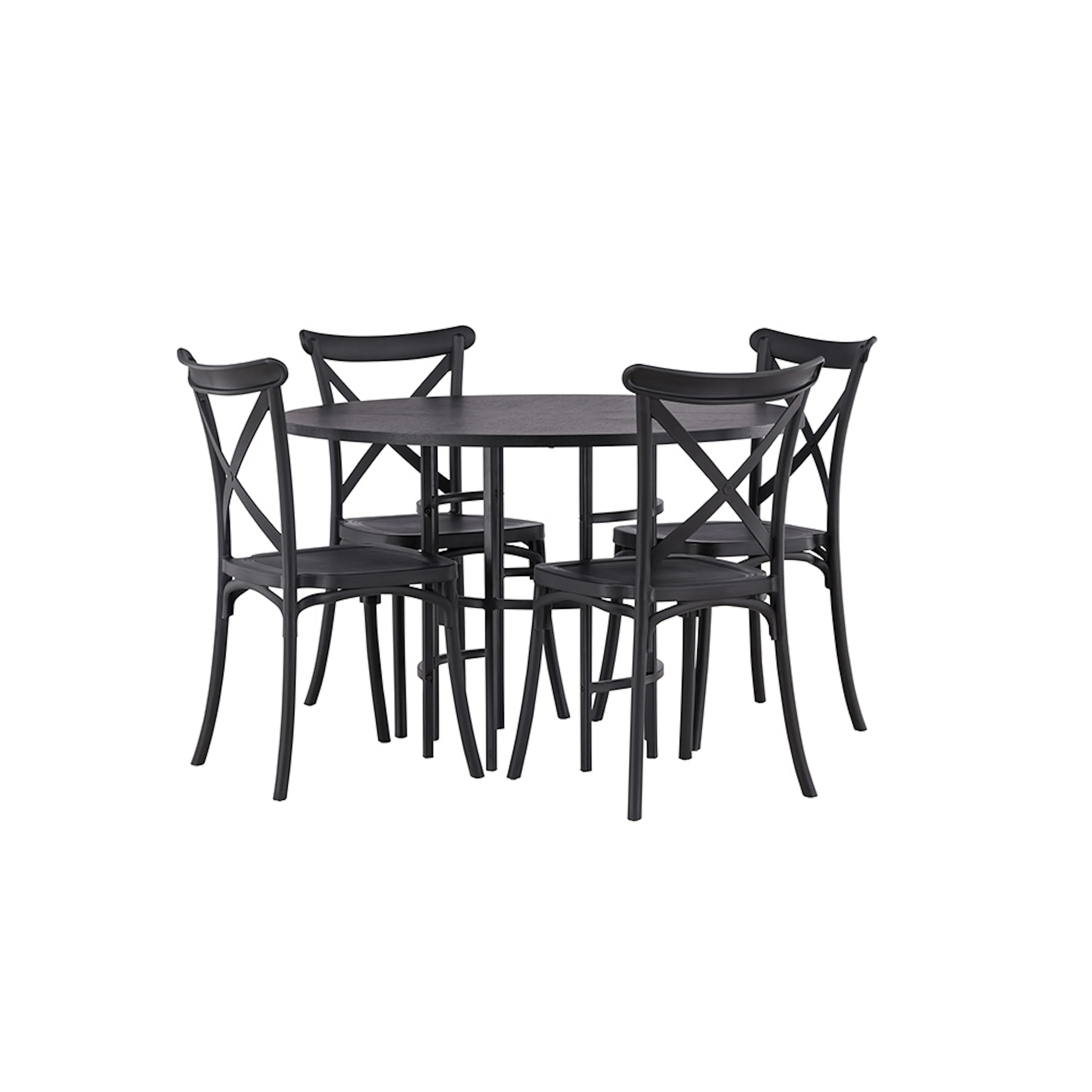 Spisegruppe Venture Home Copenhagen Ø 115 cm med 4 Crosett Stoler
