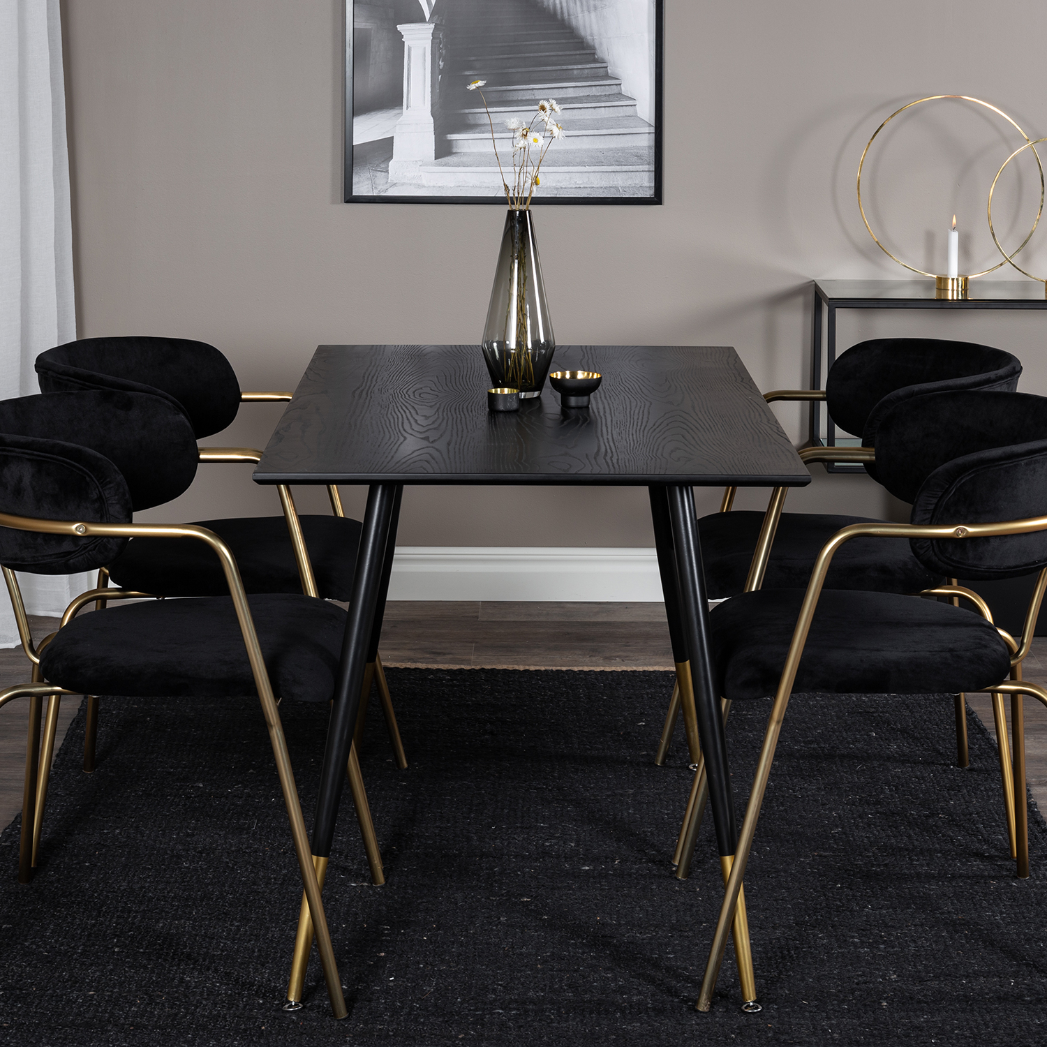 Spisegruppe Venture Home Dipp med 4 Arrow Stoler