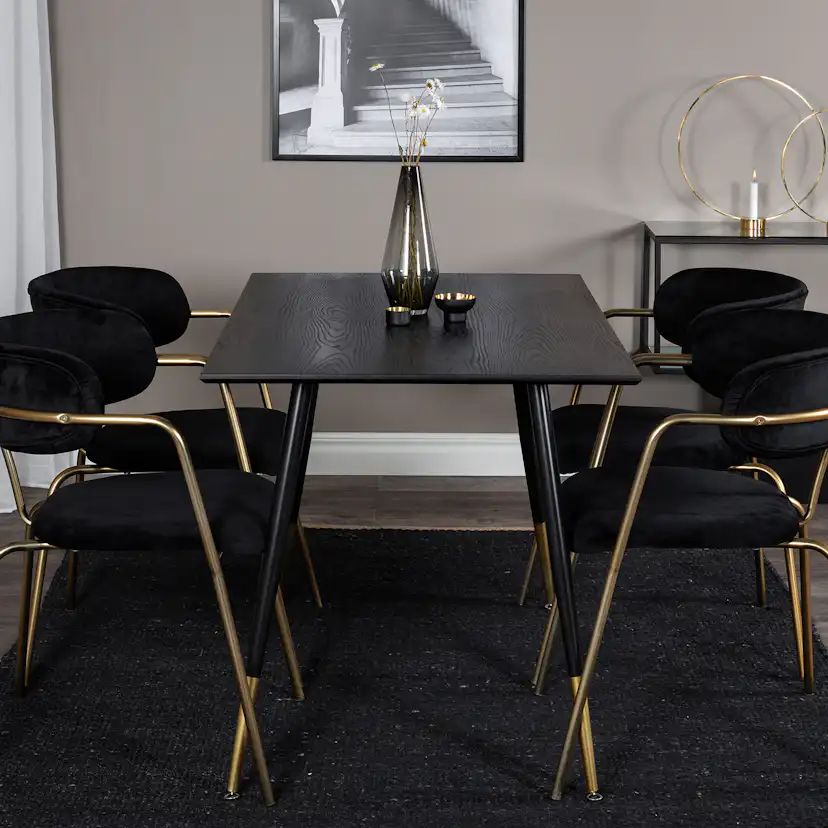 Spisegruppe Venture Home Dipp med 4 Arrow Stoler