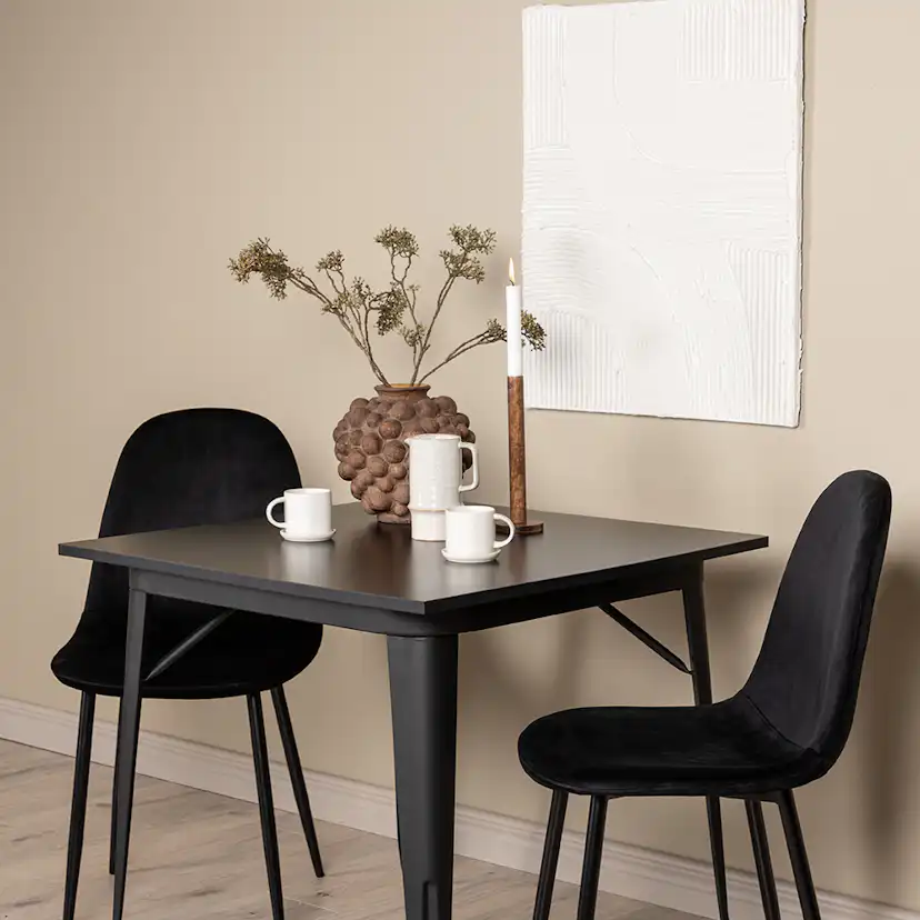 Spisegruppe Venture Home Tempe med 2 Polar Stoler Fløyel