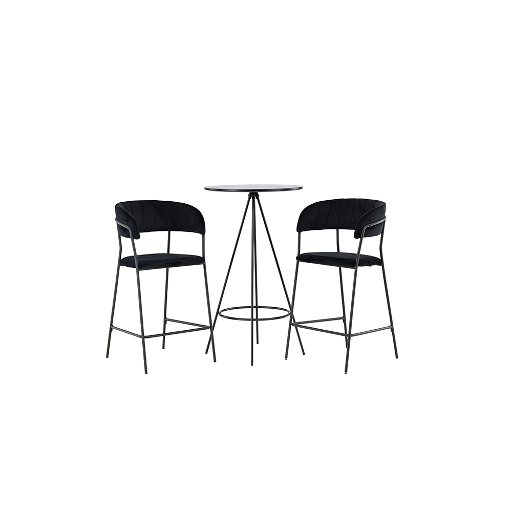 Spisegruppe Venture Home Bistro Ø60 cm med 2 stk Lui Stoler
