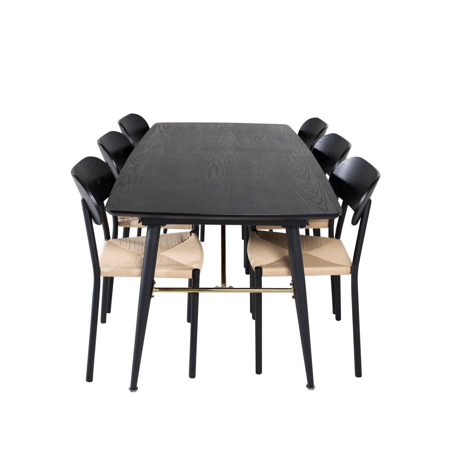 Spisegruppe Venture Home Gold med 6stk Polly Stoler