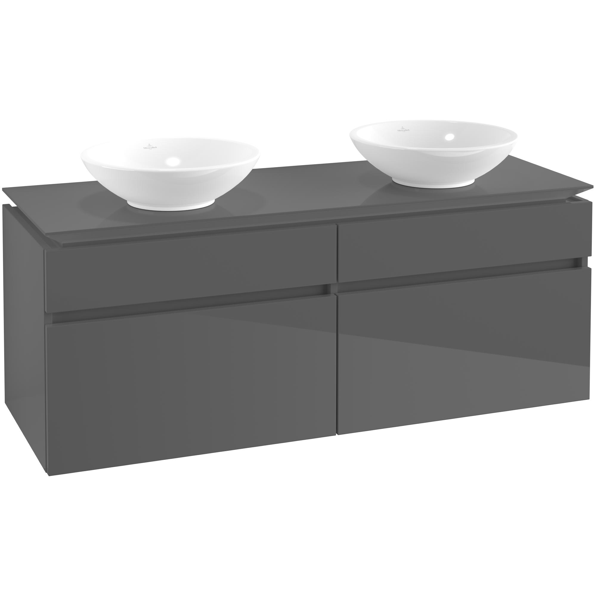 Tvättställsskåp Villeroy & Boch Legato 1400 med 4 Lådor för Två Ytmonterade Tvättställ | badrum - badrumsmobler - tvattstallsskap-och-kommod | KakelKungen
