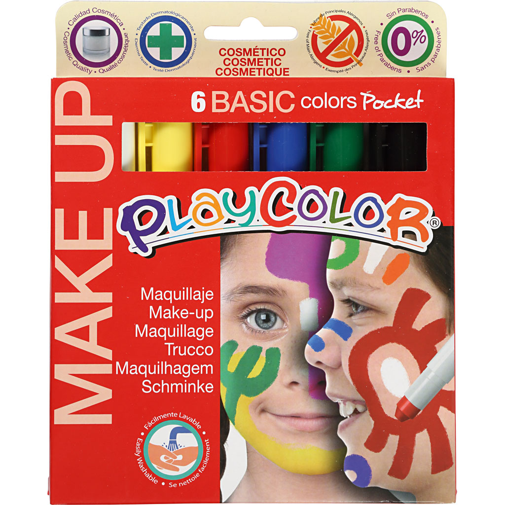 Ansiktsfarge Creativ Company Playcolor Make up Ass Farger 6x5 g/1 Pk