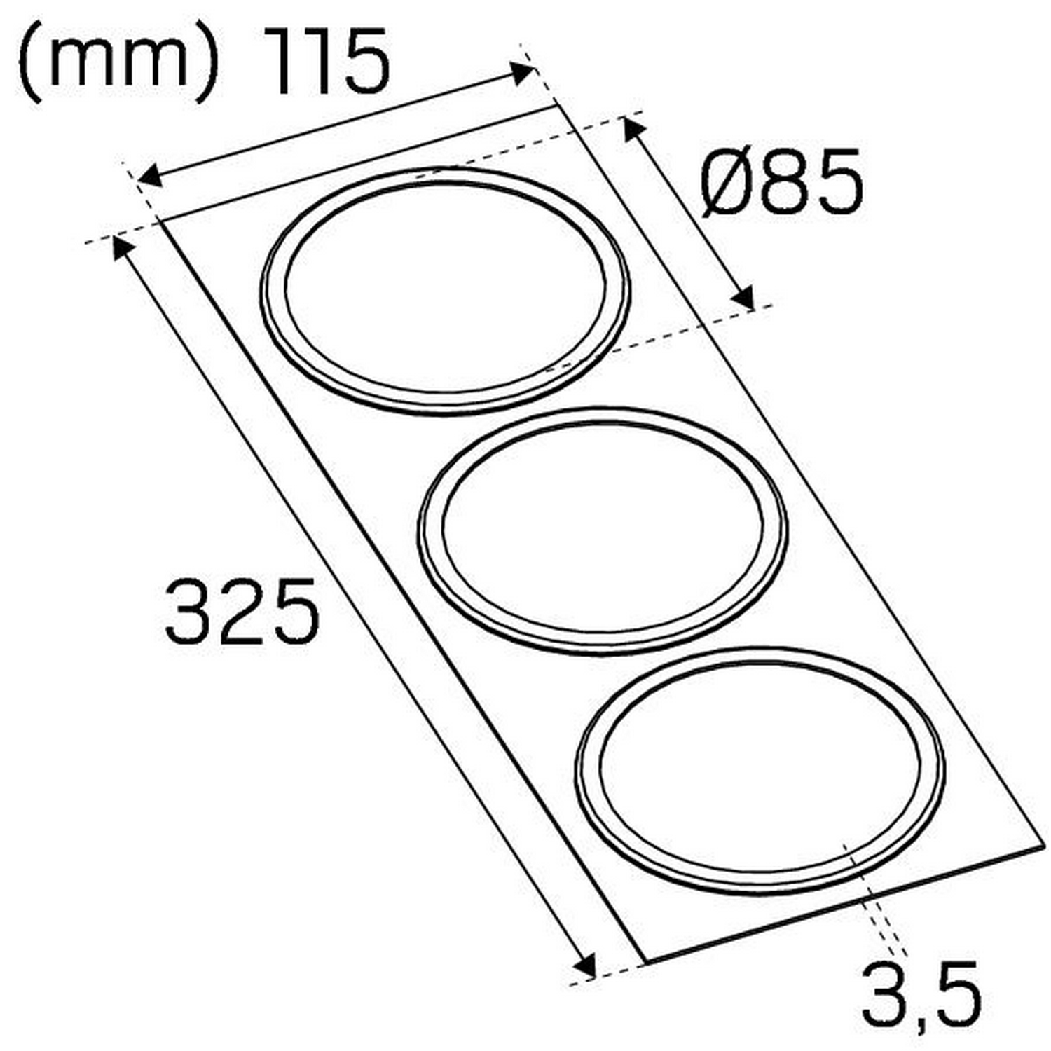 Dekorramme Hide-a-lite I/II Ø85 Hvit