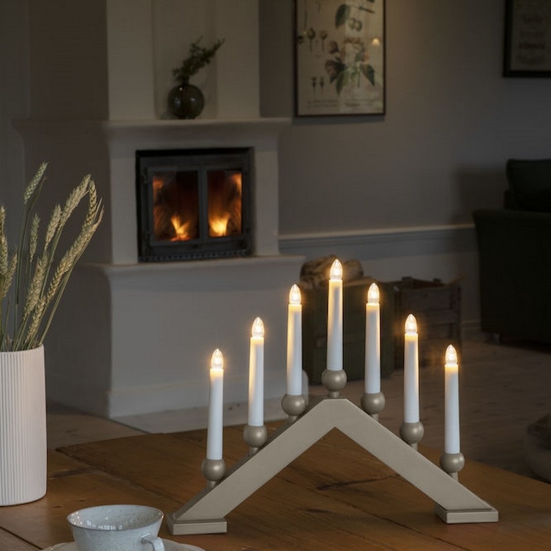 Adventstake Gnosjö Konstsmide 7 Lys Tre