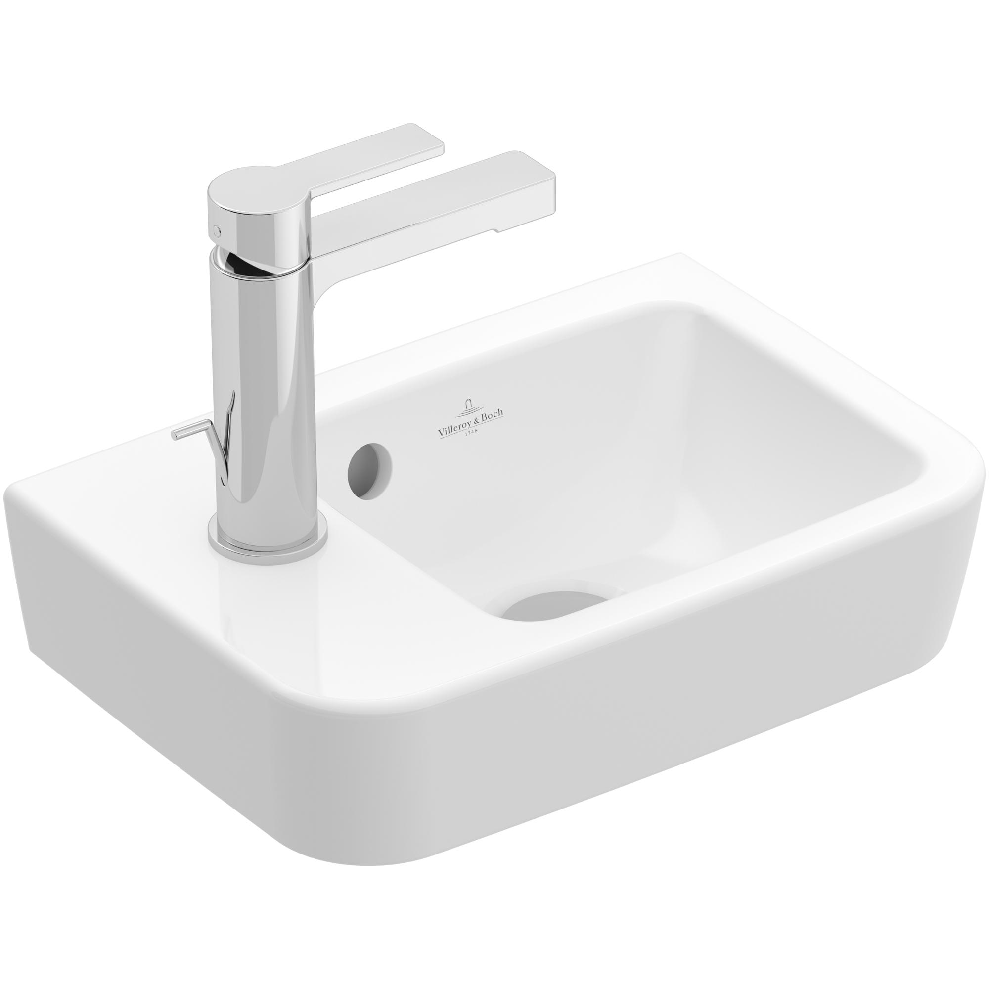 Tvättställ Villeroy & Boch O.novo Kompakt Rektangulärt för Sidomonterad Blandare | badrum - handfat-och-tvattstall - enkelt-handfat | KakelKungen