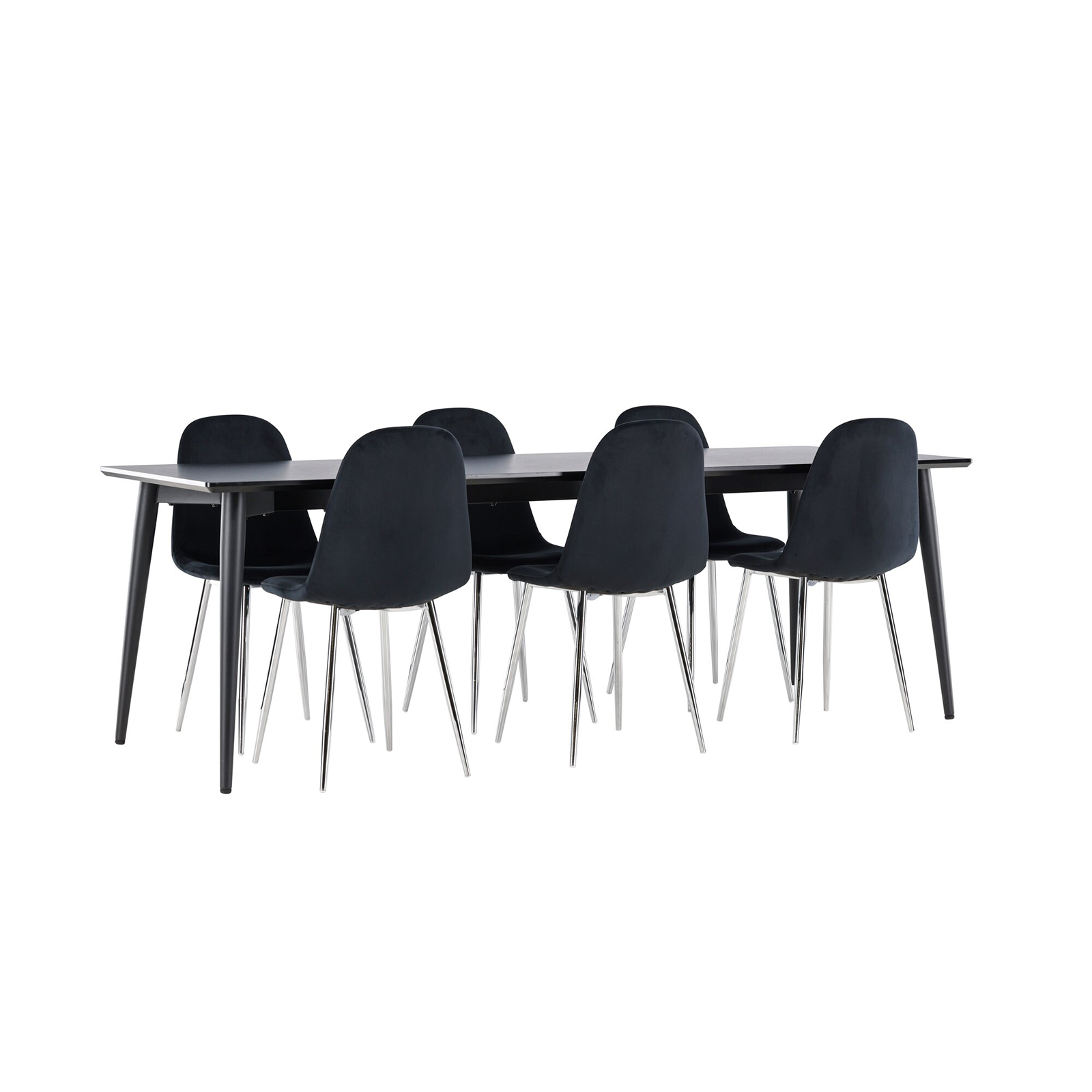 Spisegruppe Venture Home Ellis 230 med 6 stk Polar Stoler Fløyel