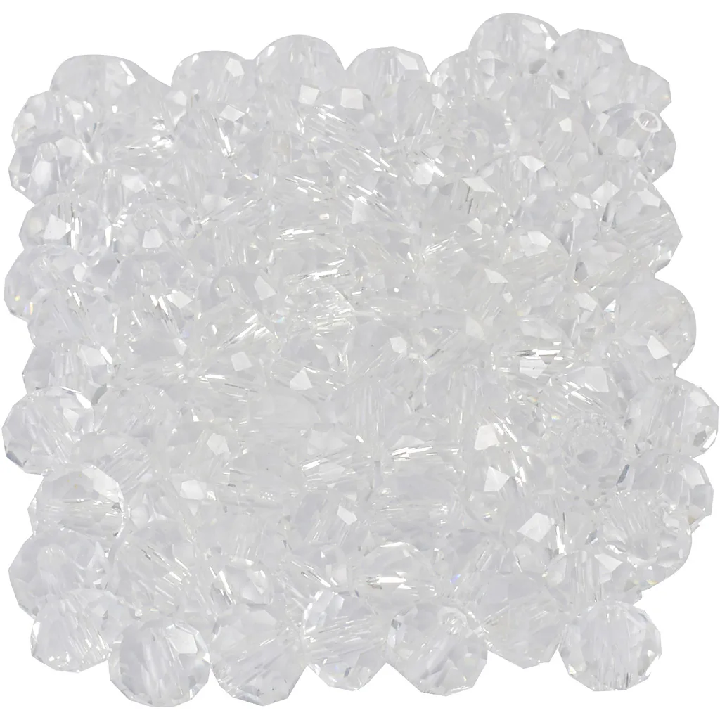 Facettperler Creativ Company Str 5x6 mm Hullstr 1 mm 100 stk/1 Pk